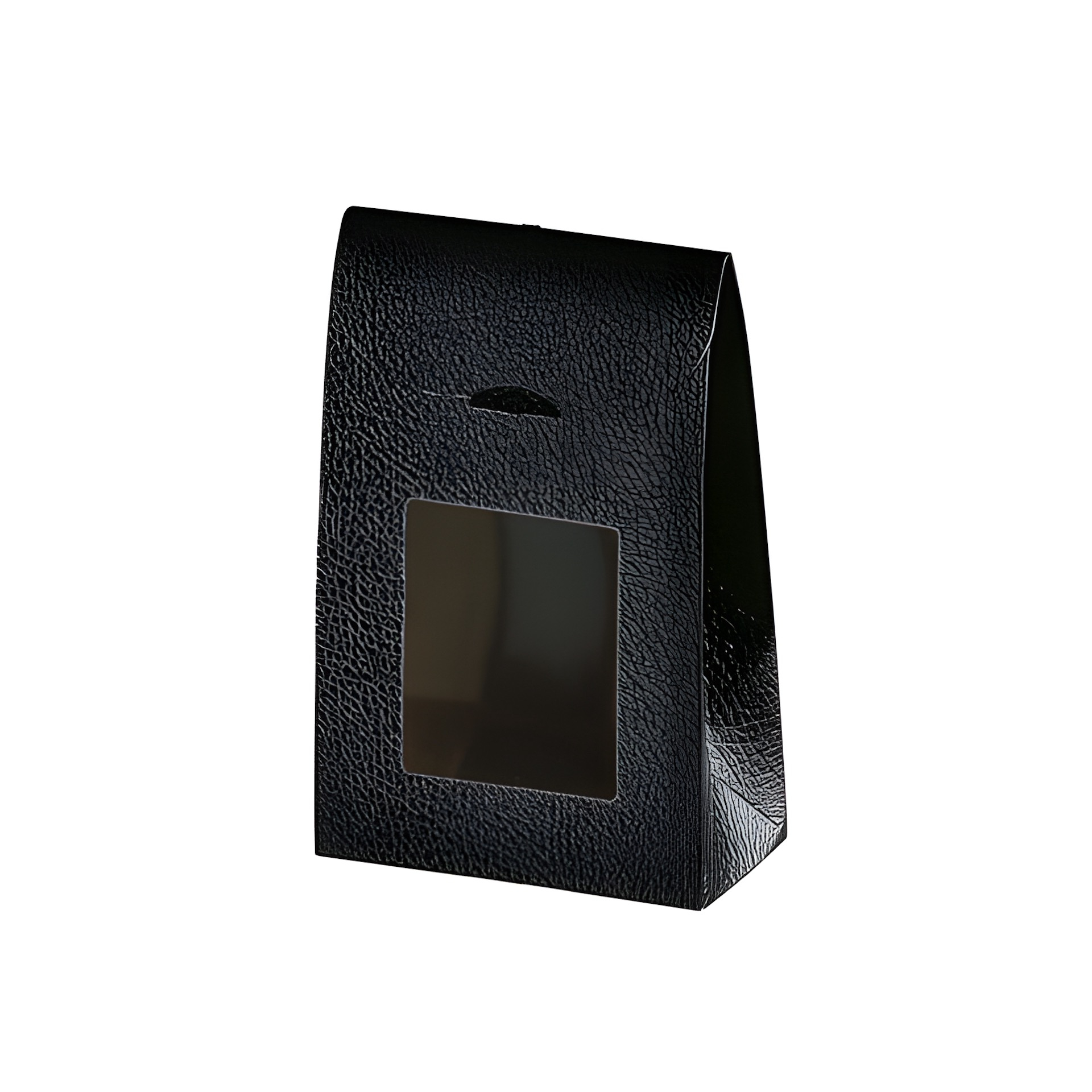 Sichtfenstertasche schwarz, mittel