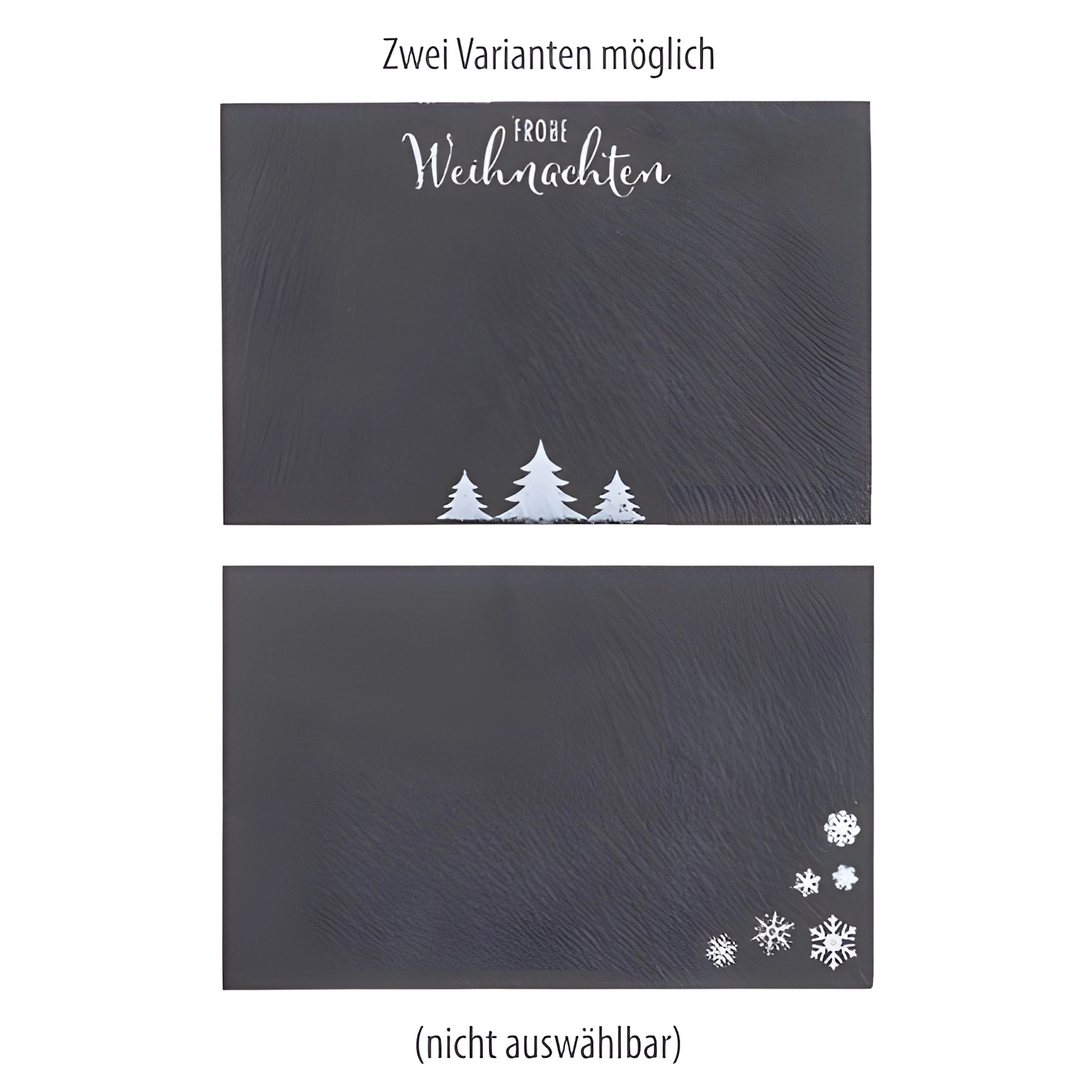 Servierplatte 'Weihnachten' aus Schiefer, 22 x 14 cm