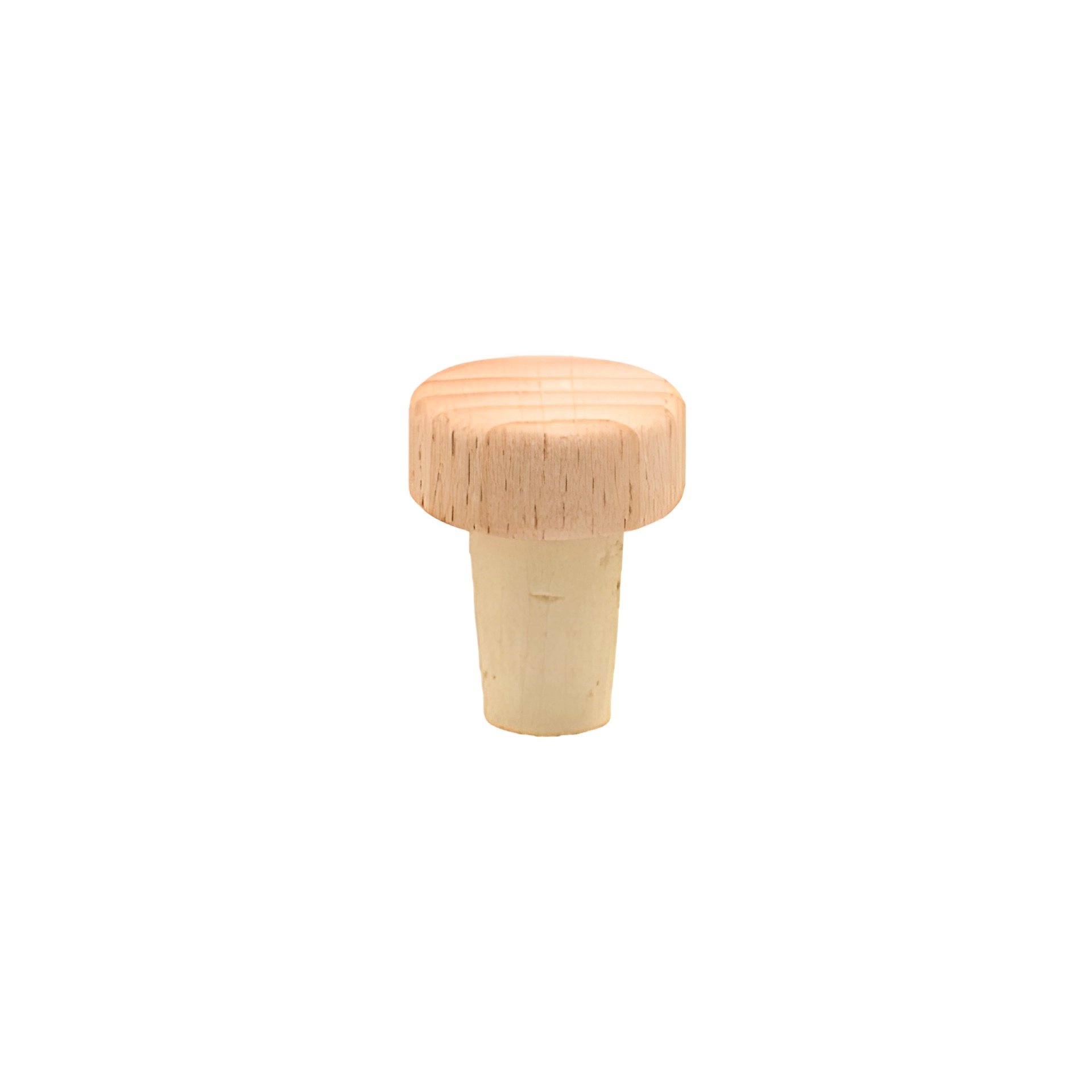 Korken  9/12 mm mit Holzscheibe Ø 20 mm