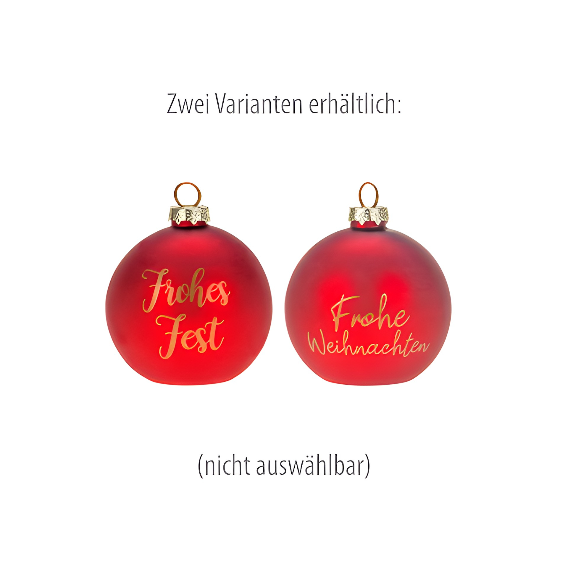 Kartenhalter 'Christbaumkugel' rot, Ø 8 cm (Karton, 48 Stück)