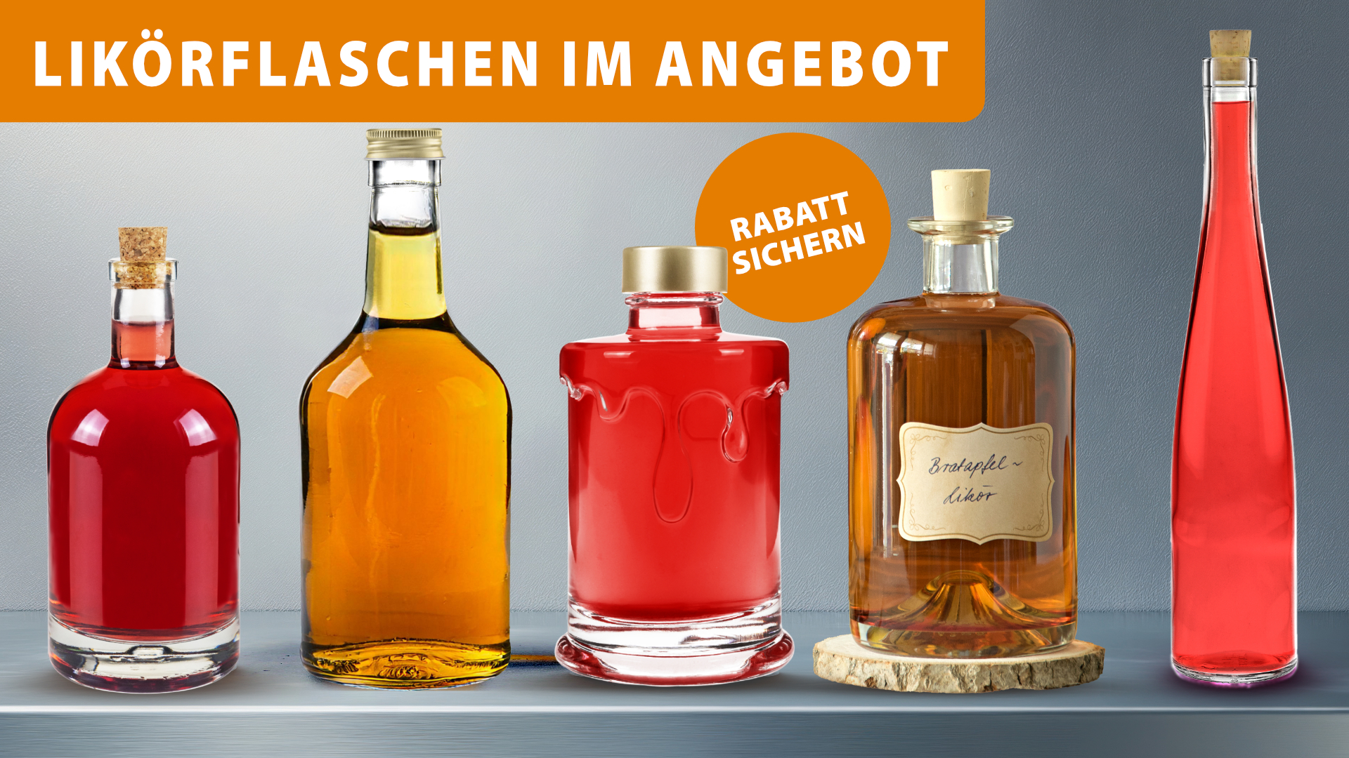 Likörflaschen reduziert