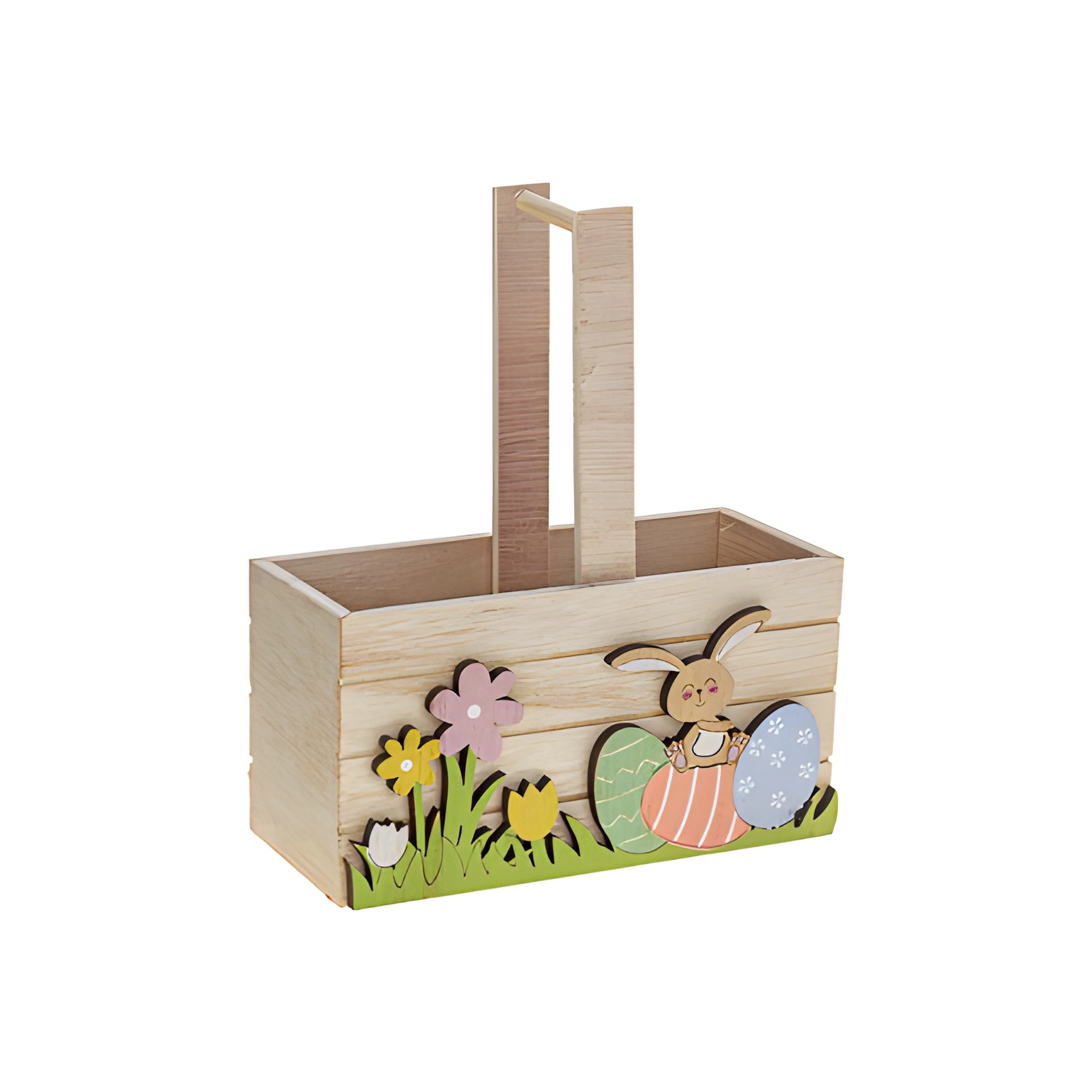 Holzkorb 'Ostern', 15 x 7,5 x 18 cm