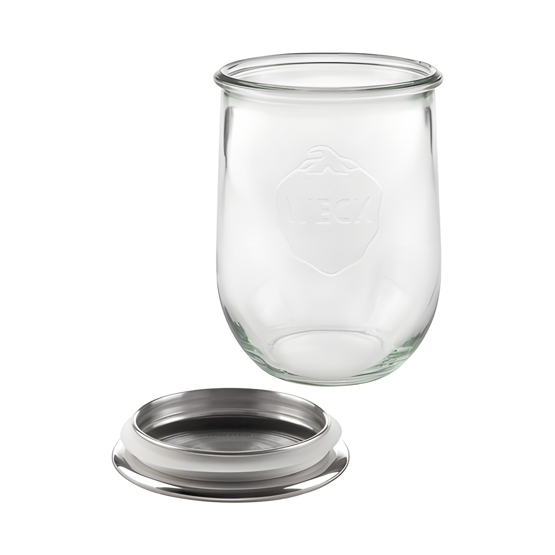 WECK-Glas 1 l mit HappyTappi RR 100 Edelstahldeckel