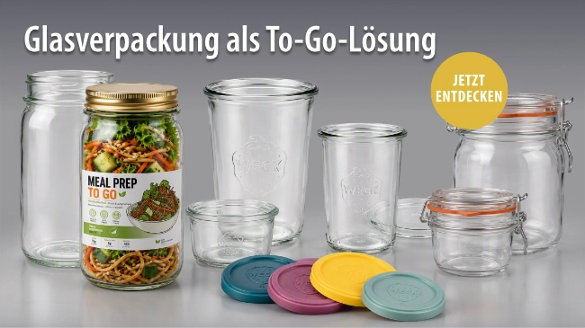 Glasverpackung als To-Go-Lösung - Für Speisen, Getränke, Reste und mehr