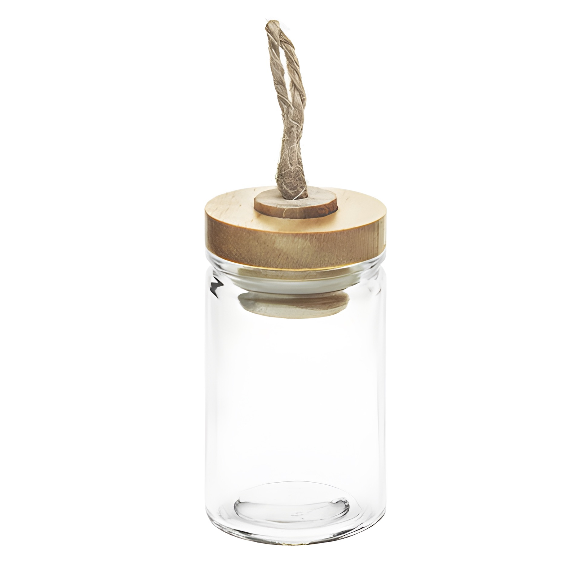 Deko-Glas  55 ml mit Holzdeckel