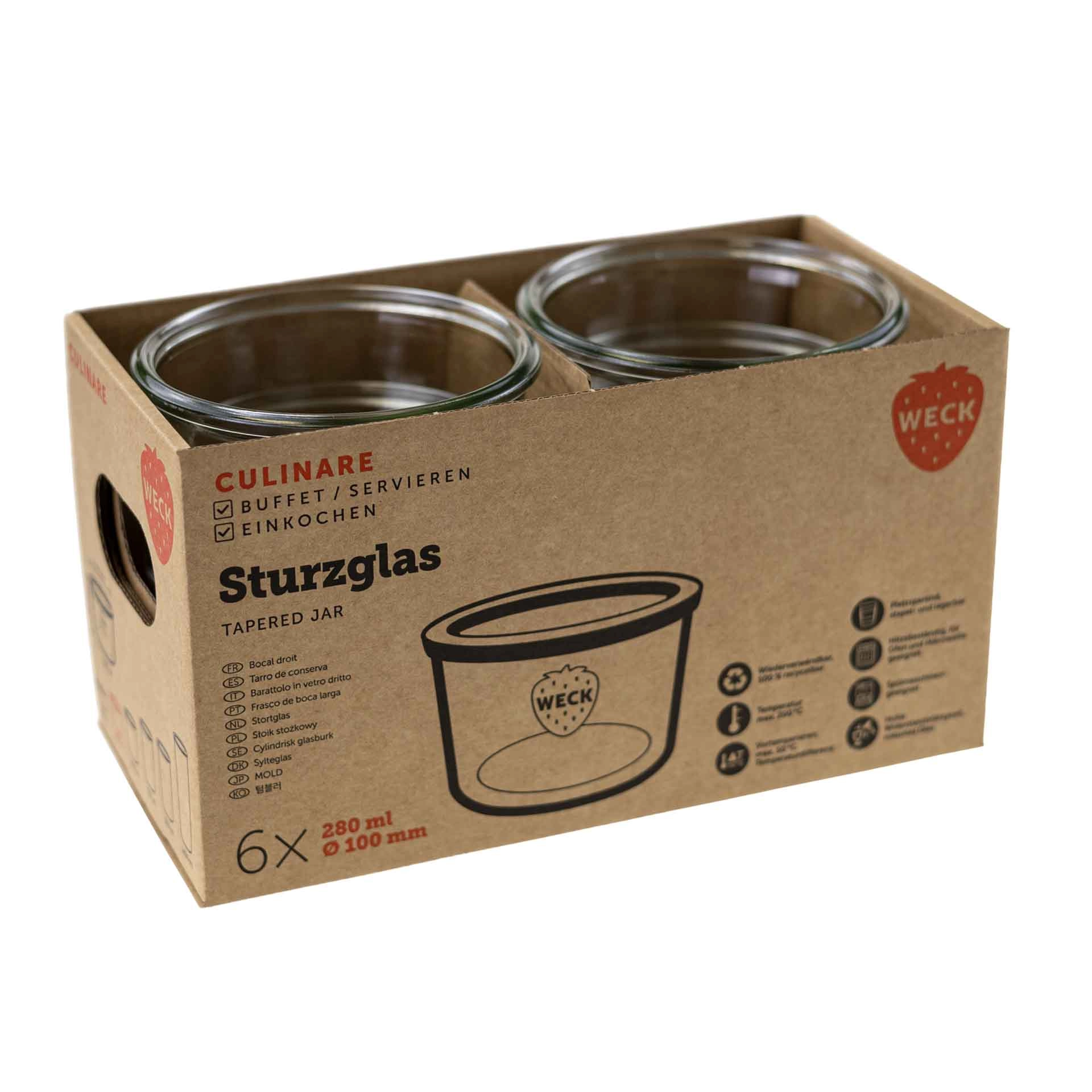 WECK Culinare Sturzglas 280 ml, 6er Karton