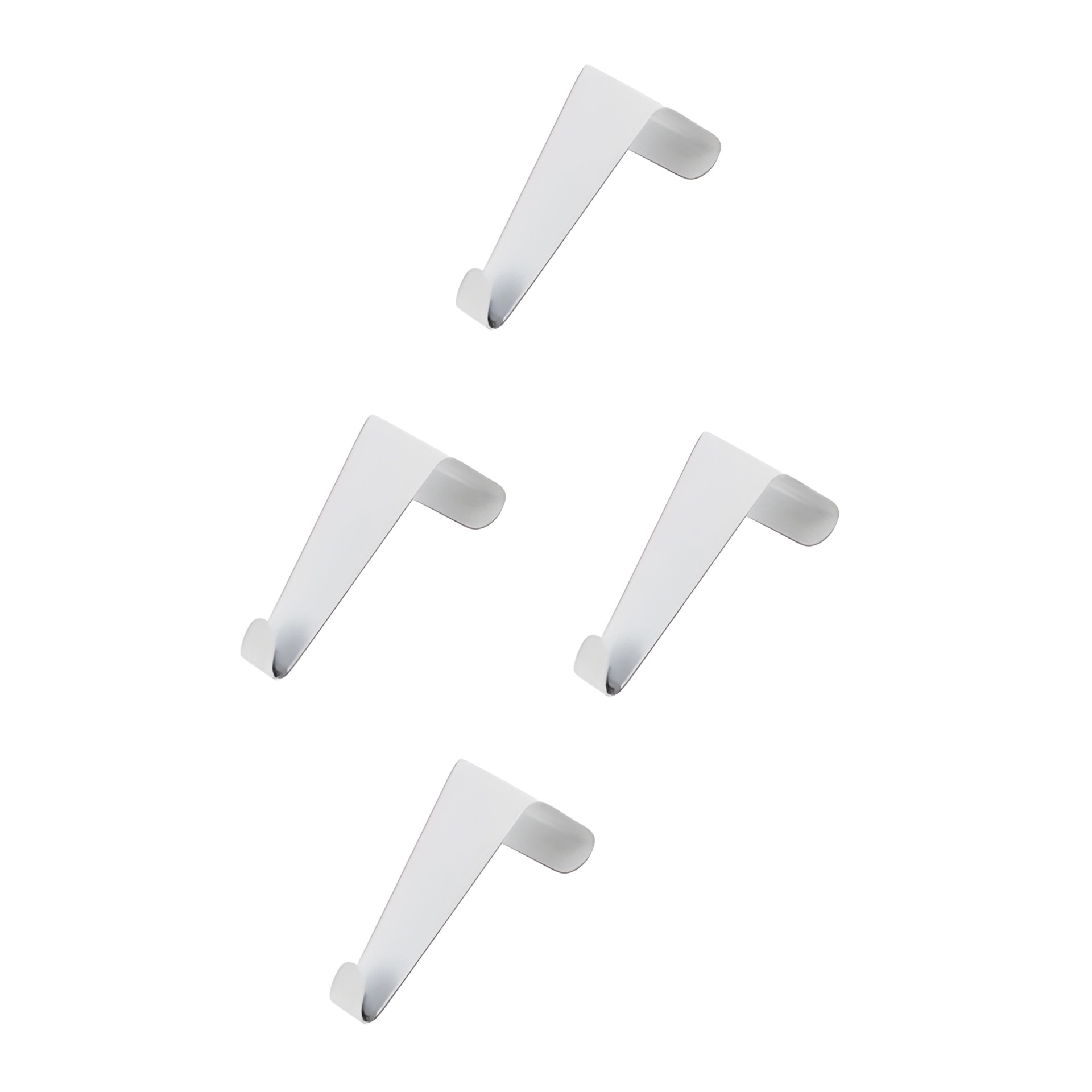 Tür- und Fensterhaken, Metall, 5 cm, weiß, 4 Stück