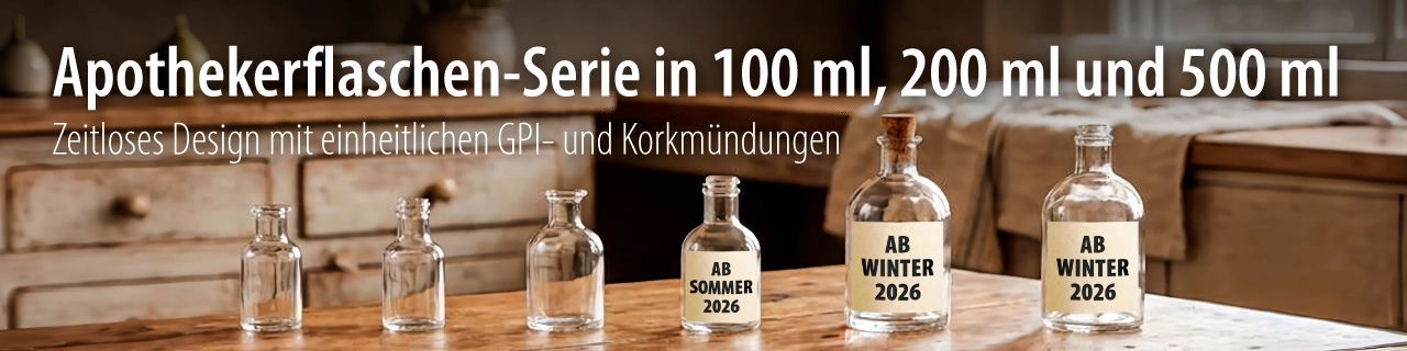 G + F Flaschenserie Apothekerflaschen
