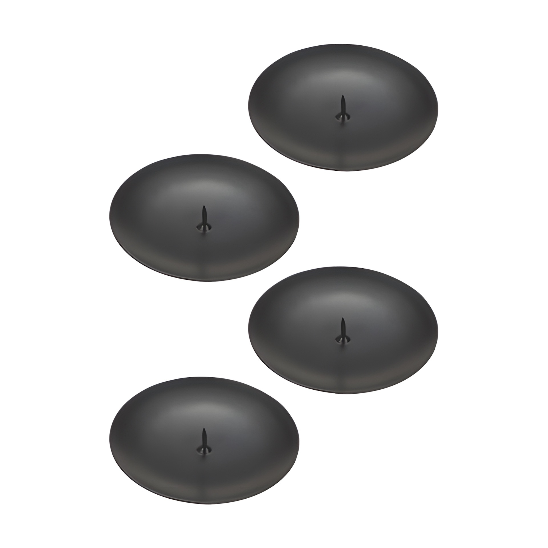 Kerzenhalter 'Adventskranz' Ø 8 cm, schwarz, 4 Stück