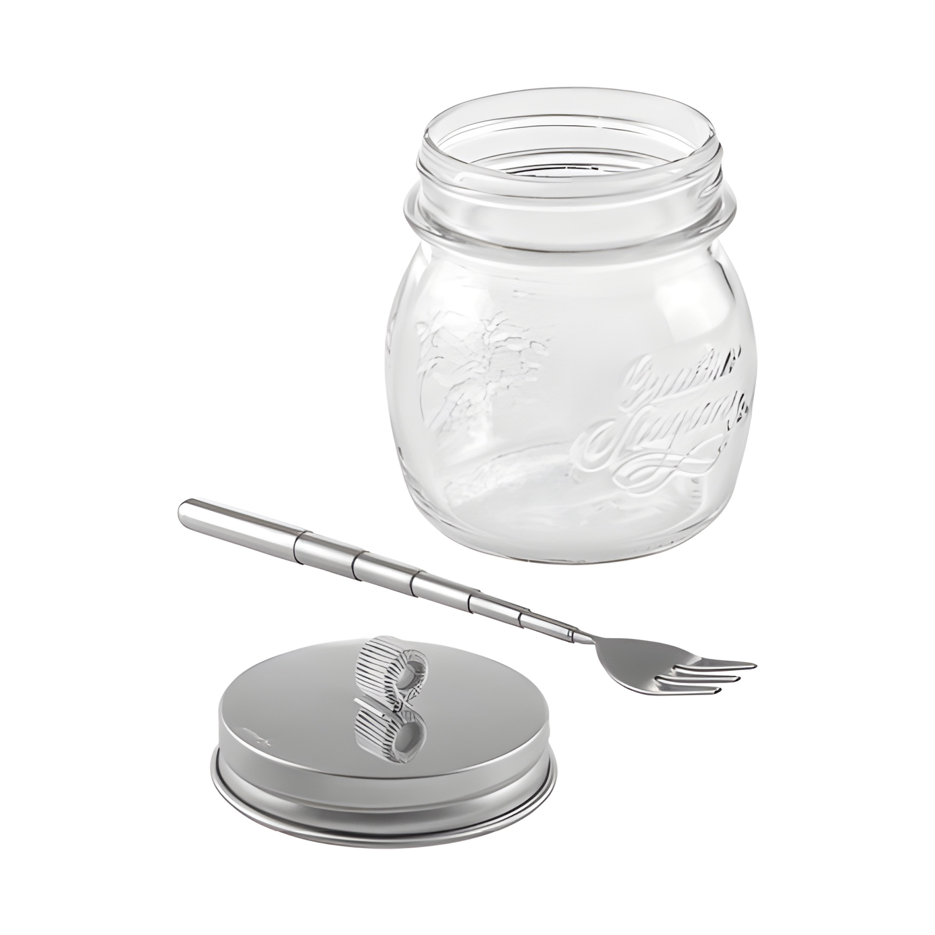 HappyTappi CT 70 Snackglas 250 ml mit Gabel (Karton, 6 Stück)