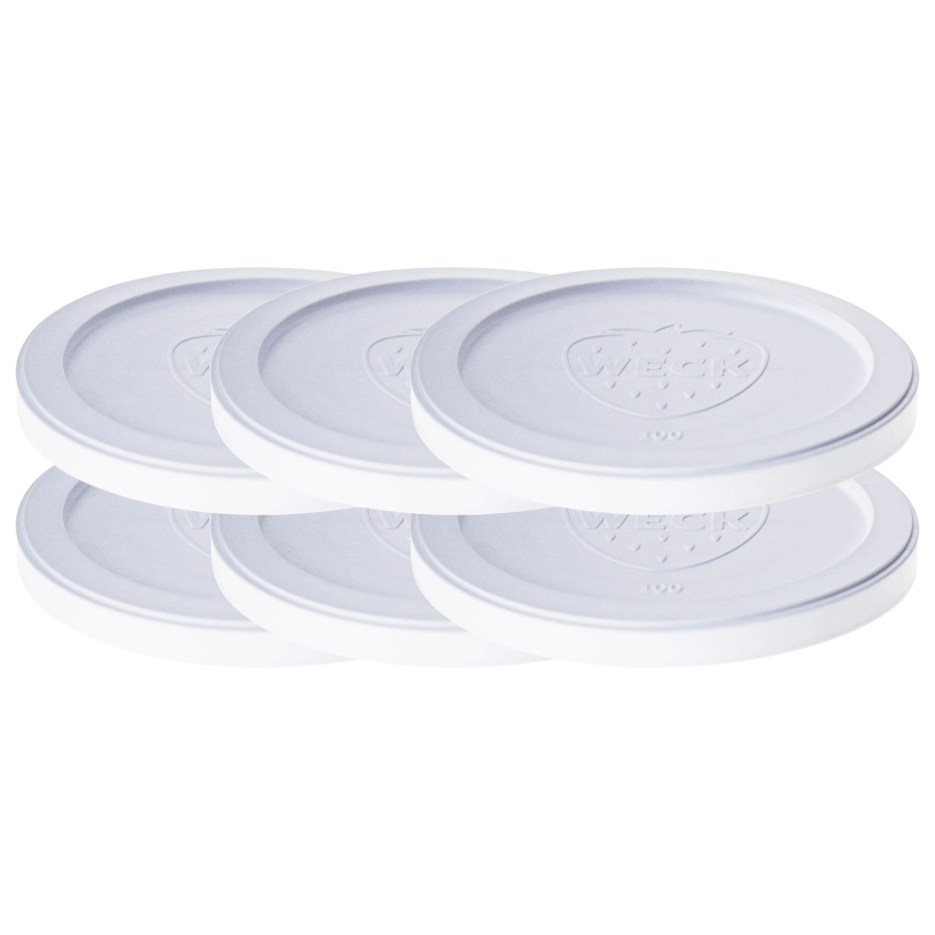 WECK Culinare Frischhaltedeckel weiß Ø 100 mm, 6 Stück