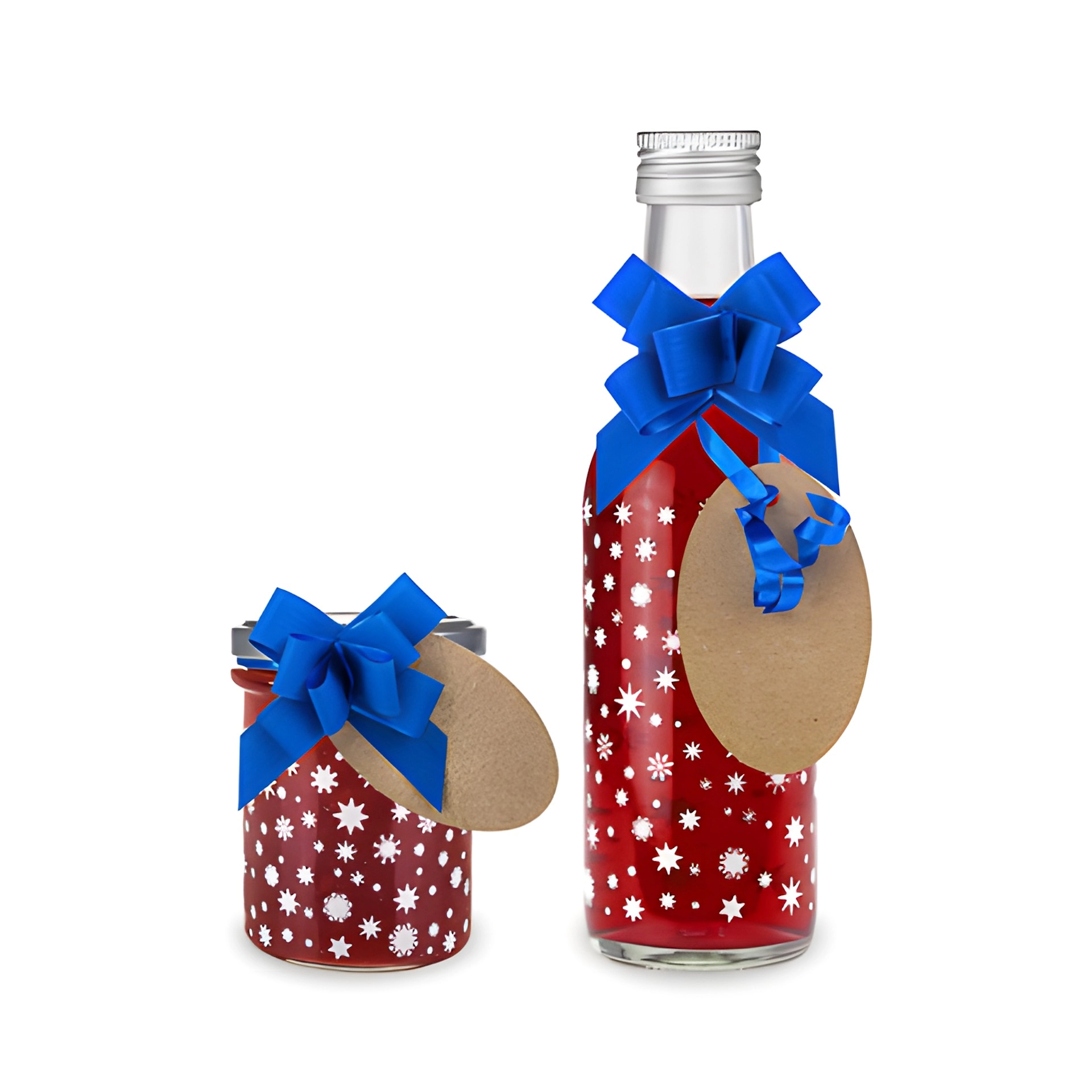 Ziehschleife Paperlook ca. 50 mm, blau, 100 Stück