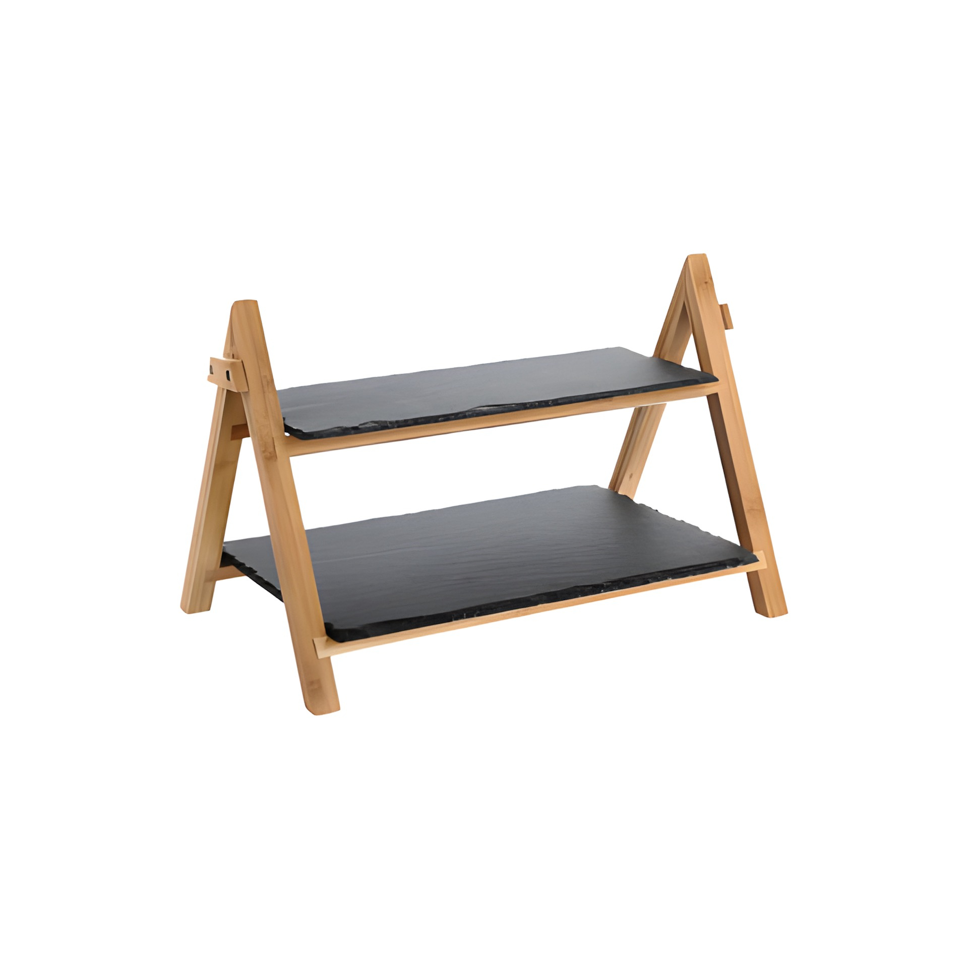 Etagere aus Schiefer/Bambus, 41 x 25 x 27 cm