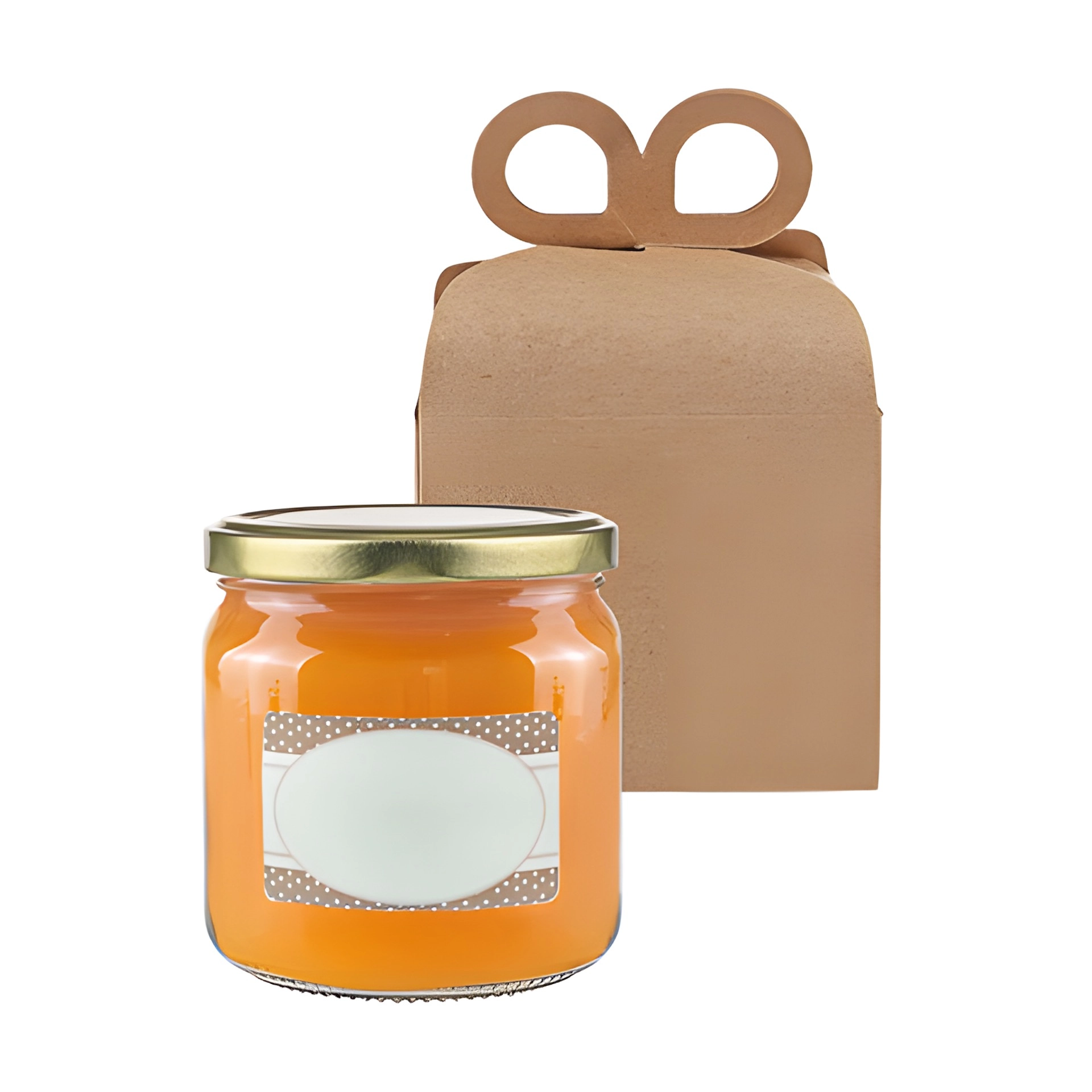 Geschenkbox 9,5 x 9,5 x 8 cm natur, 2 Stück