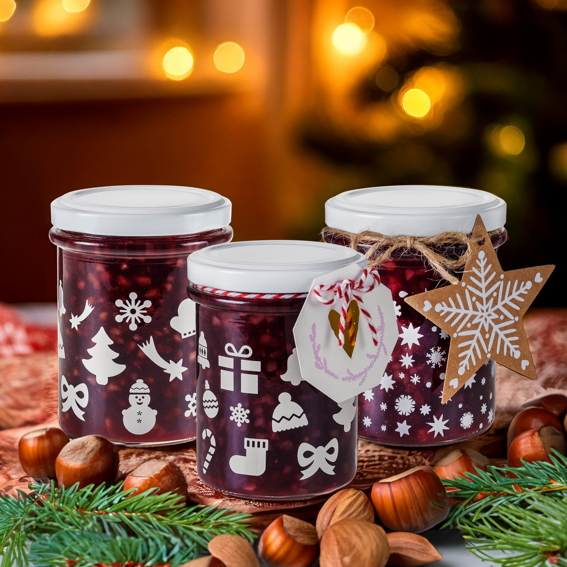 Sturzglas 215 ml 'Wintermotiv'