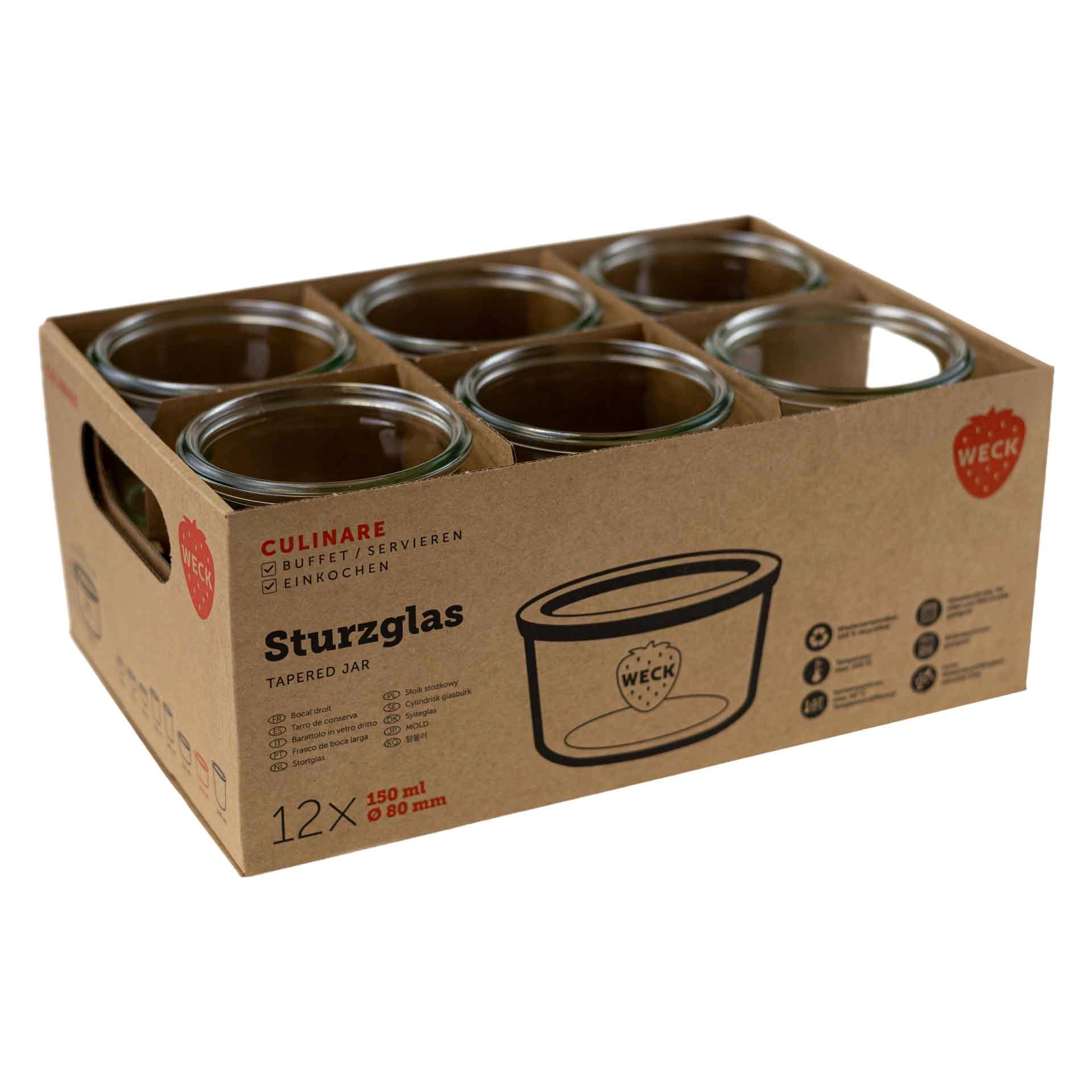 WECK Culinare Sturzglas 150 ml, 12er Karton