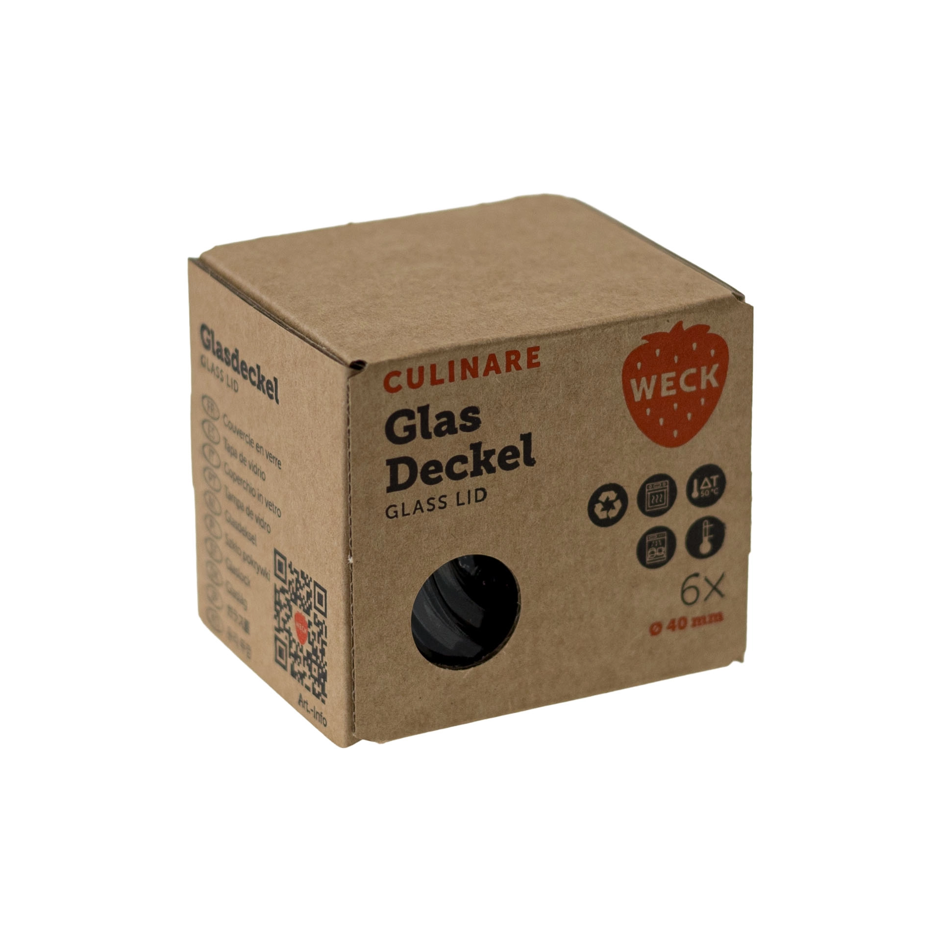 WECK Culinare Glasdeckel Ø 40 mm, 6 Stück