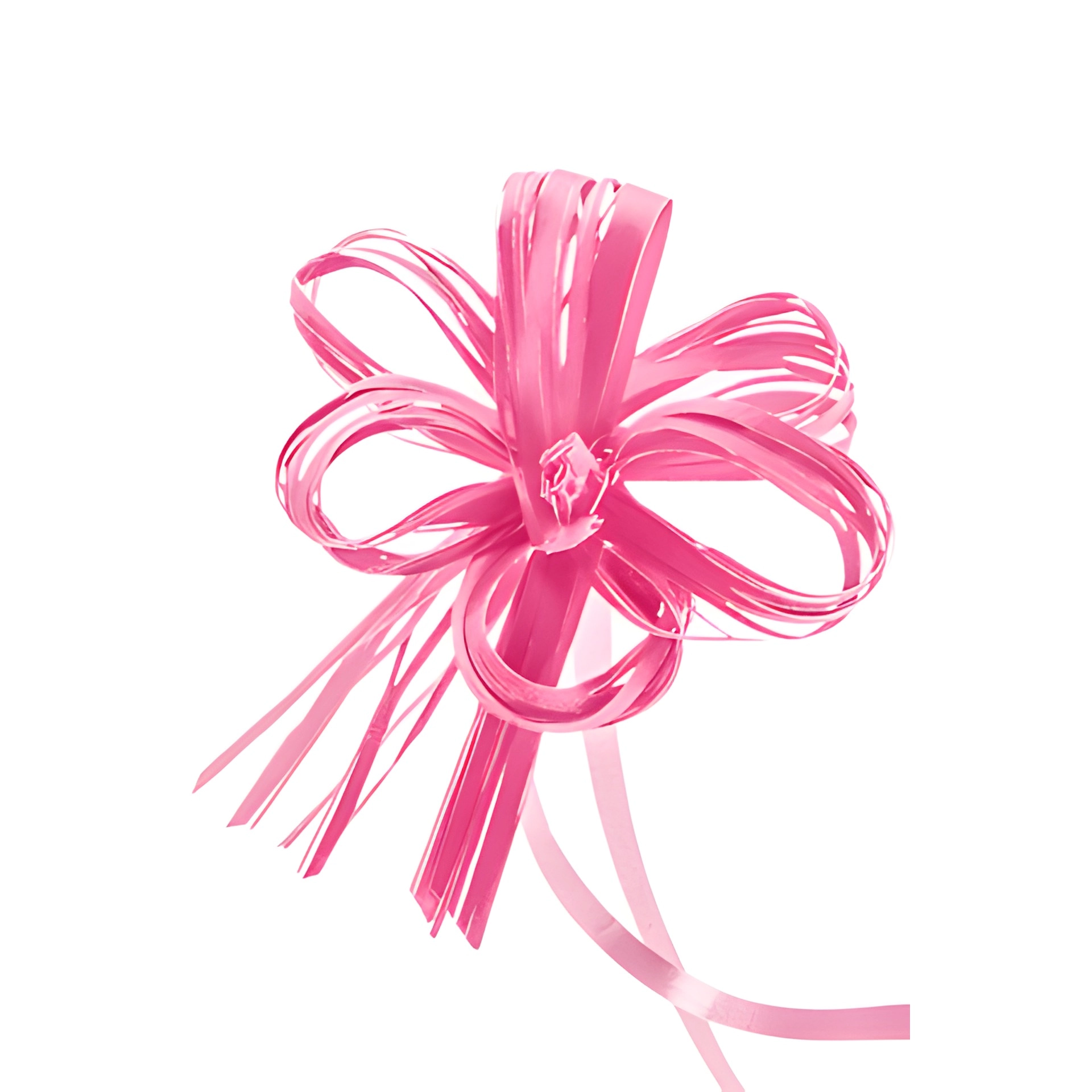 Ziehschleife Faser-Raffia bicolor ca. 80 mm, rosa, 50 Stück