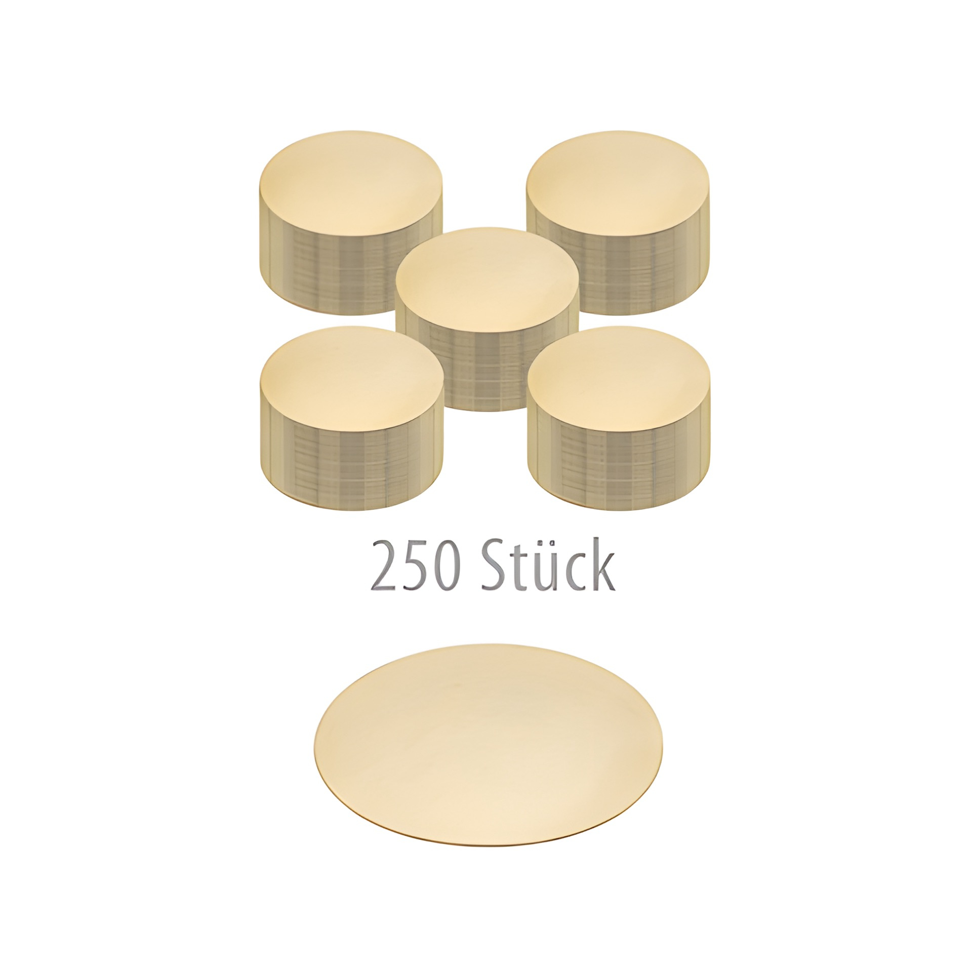 Pappscheibe Ø 120 mm gold/silber, 250 Stück