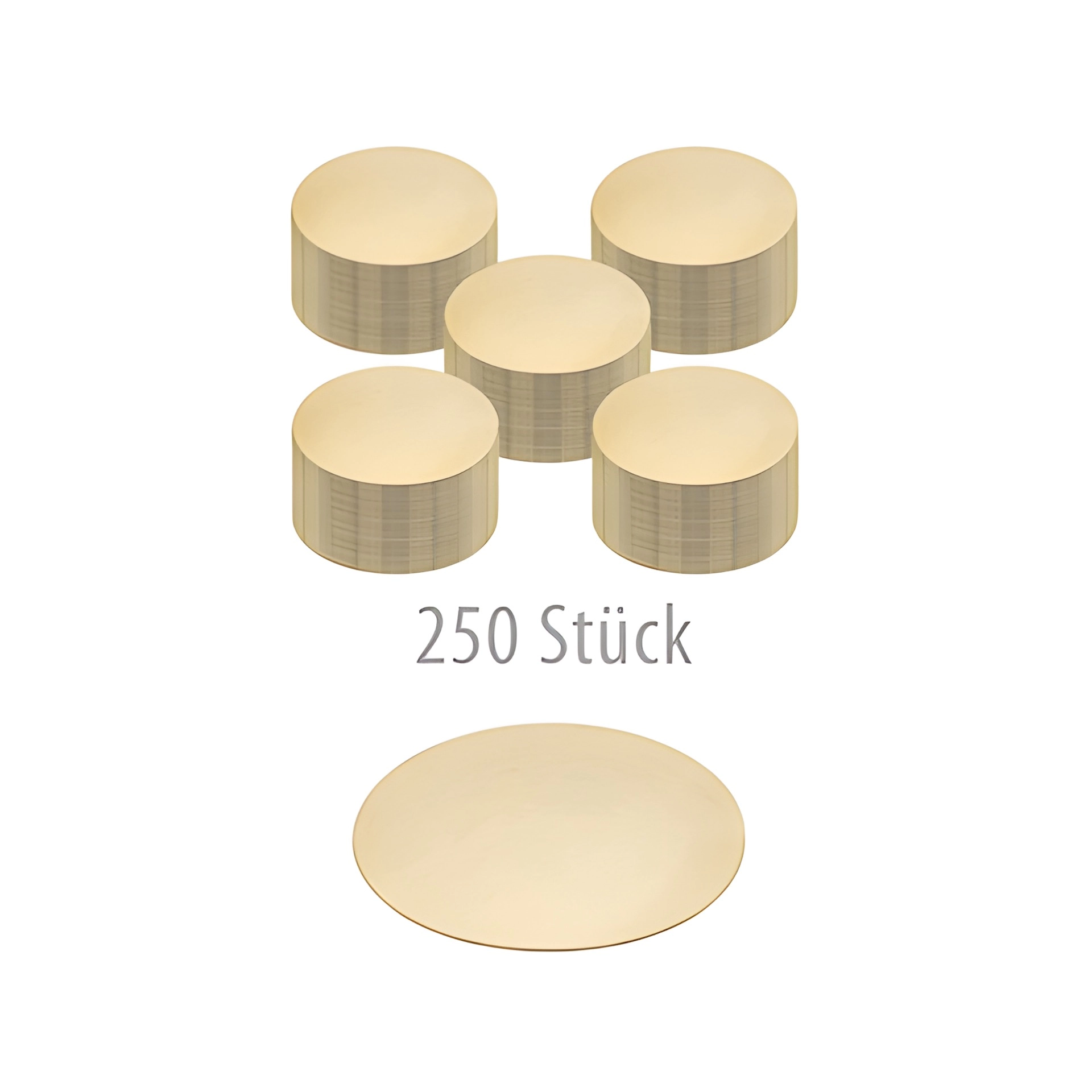 Pappscheibe Ø 120 mm gold/silber, 250 Stück