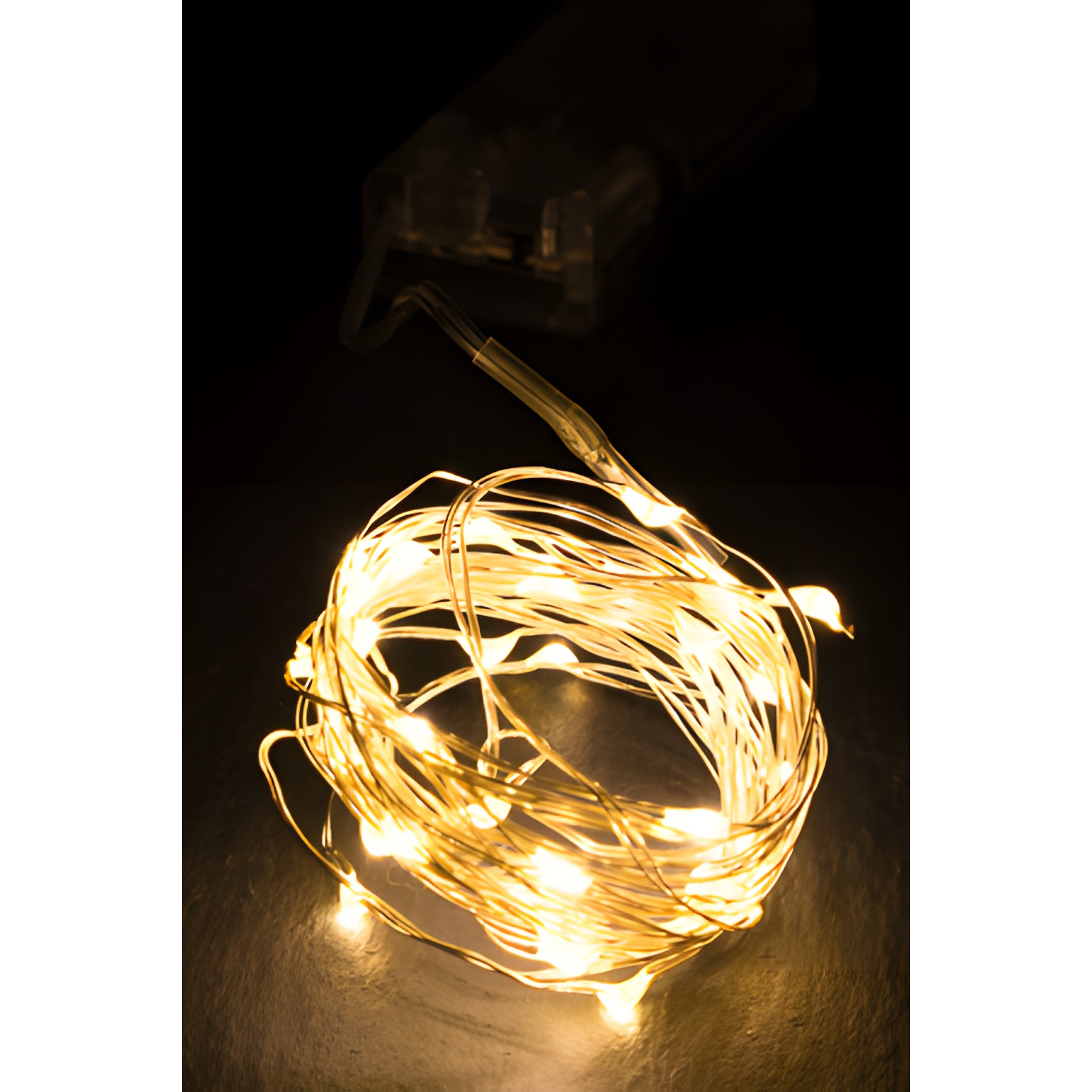 Lichterkette mit 40 LEDs, weiß mit Timer