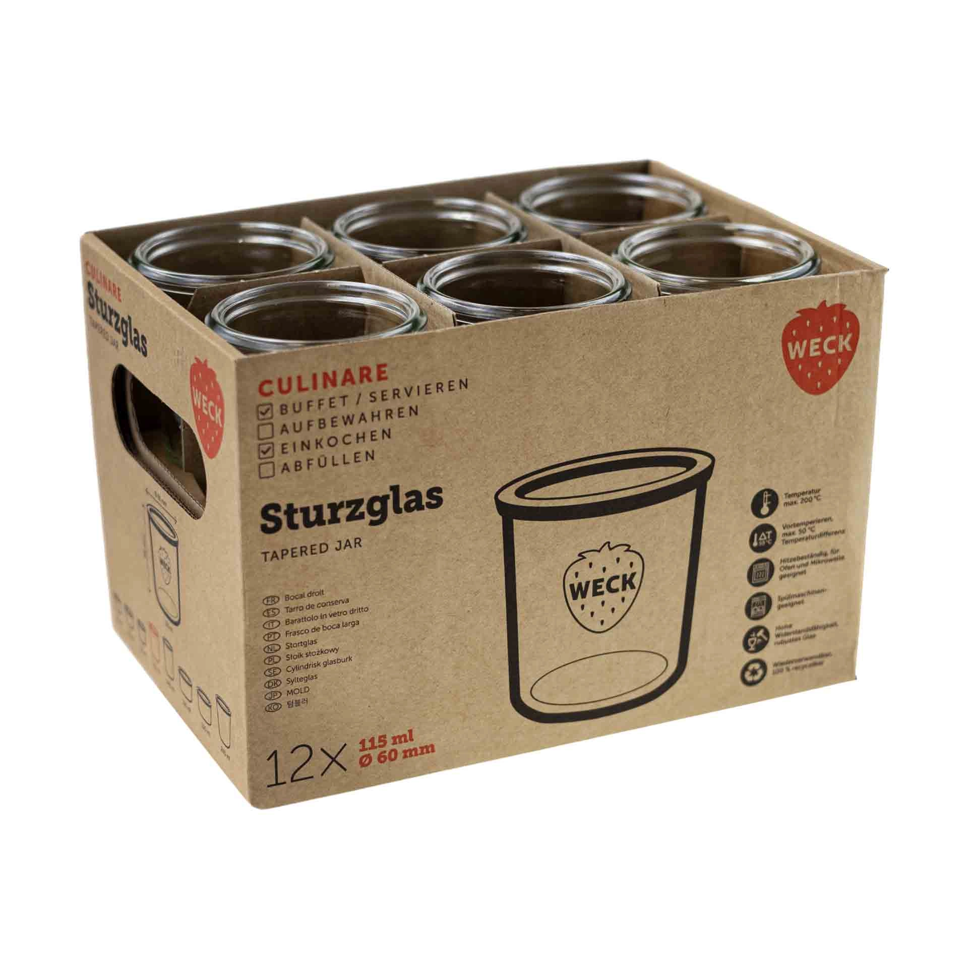 WECK Culinare Sturzglas 115 ml, 12er Karton