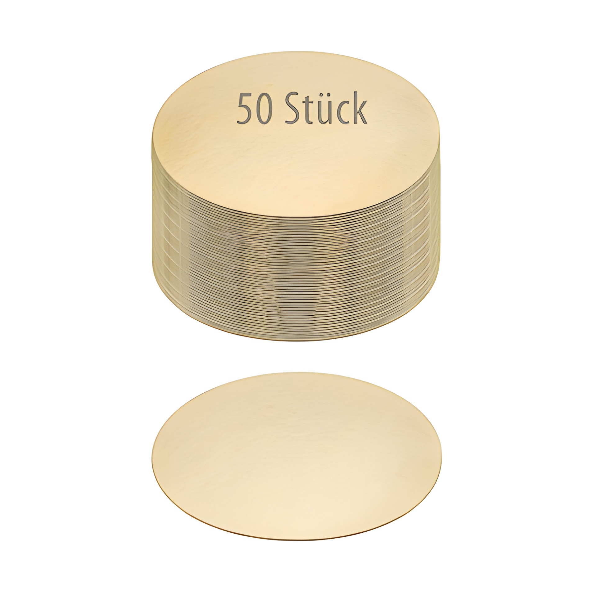 Pappscheibe Ø 160 mm gold/silber,  50 Stück