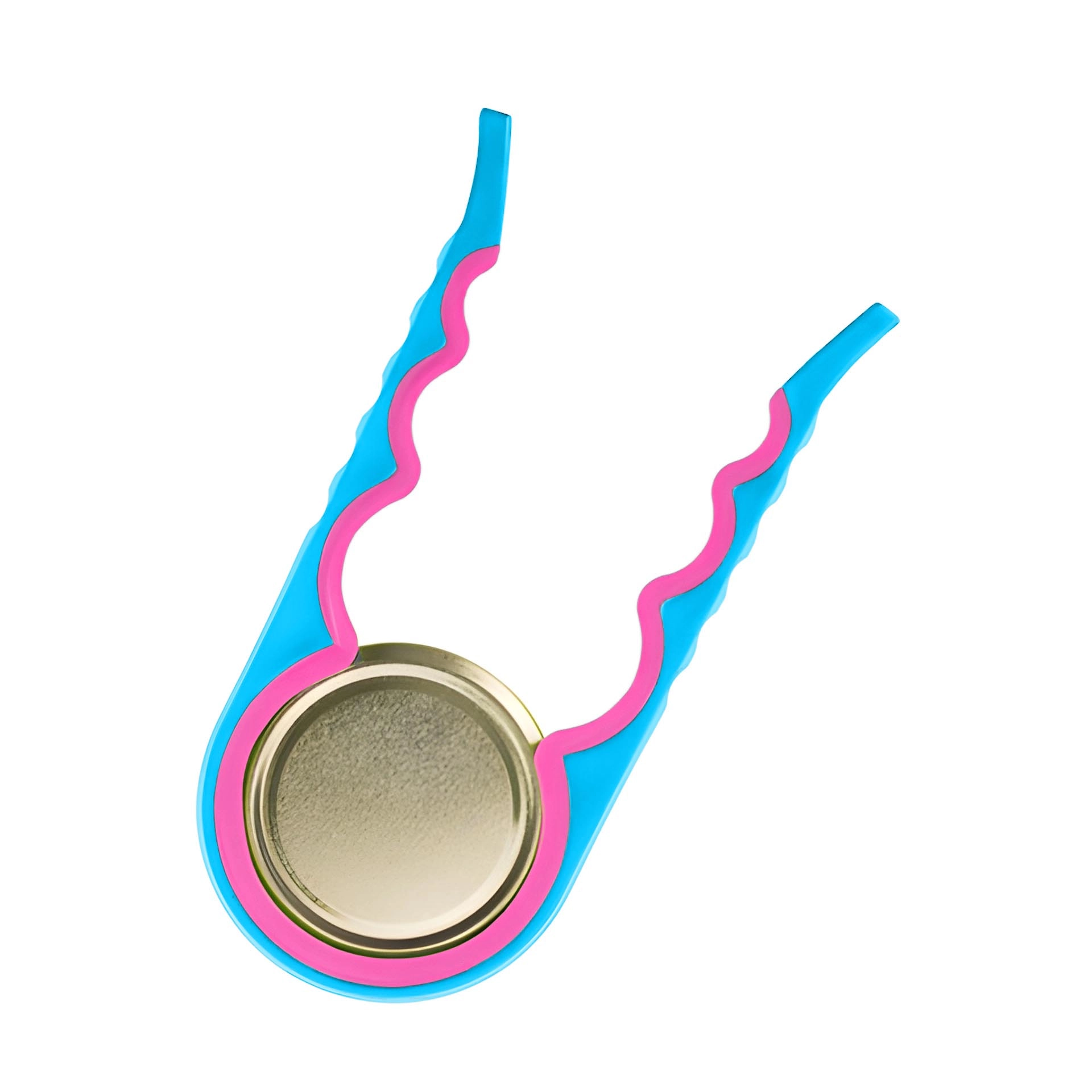 Gläser- und Flaschenöffner universal, blau/pink