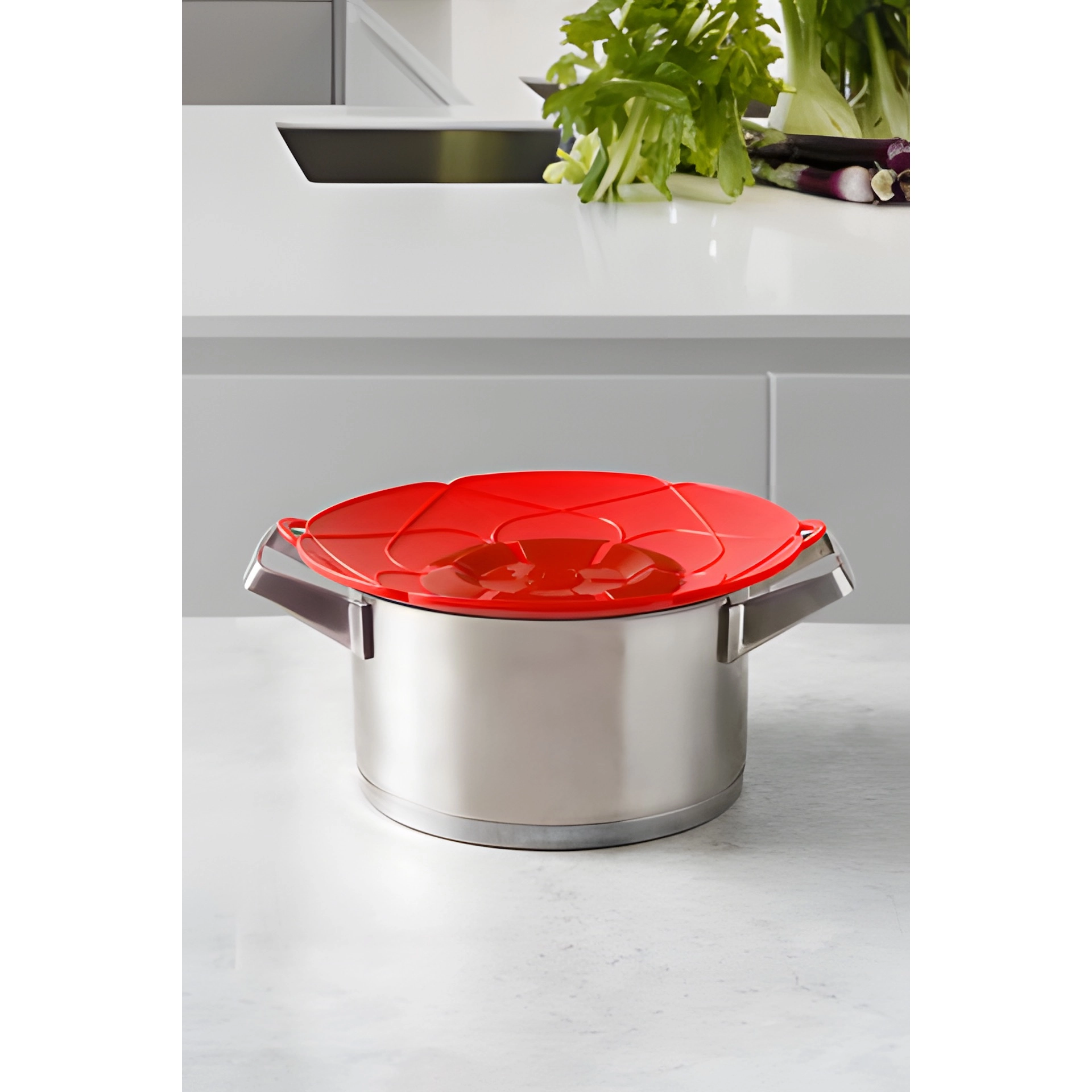 Kochblume Überkochschutz L rot