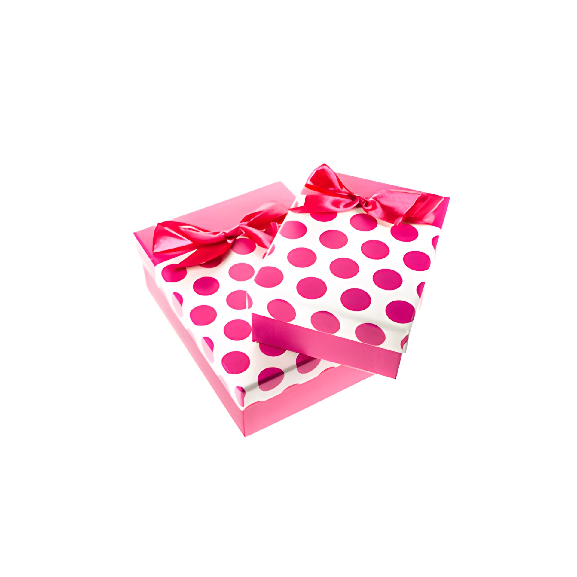 Geschenkbox 'Punkte' fuchsia, 2-teilig