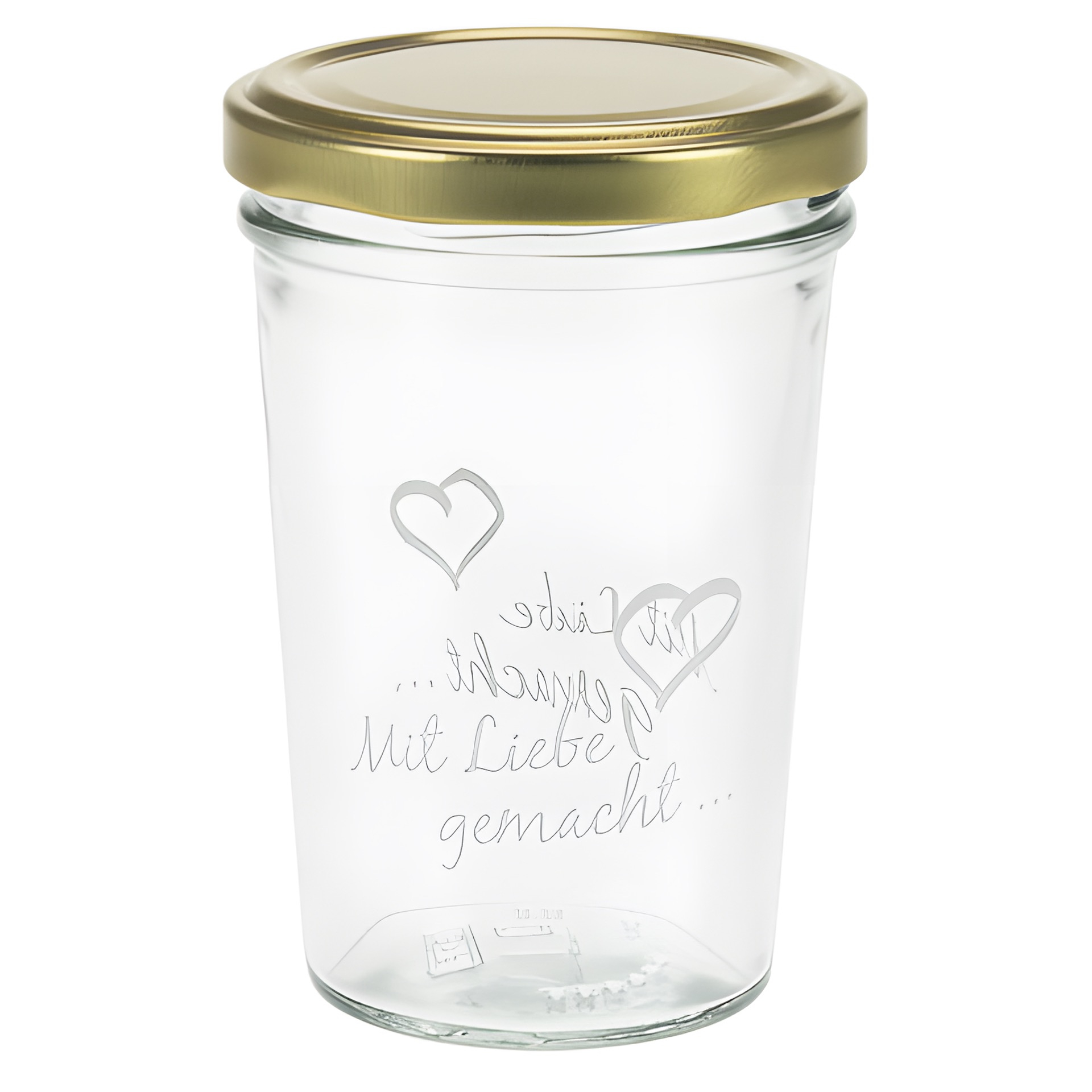 Becherglas 150 ml TO 66 'Mit Liebe gemacht'