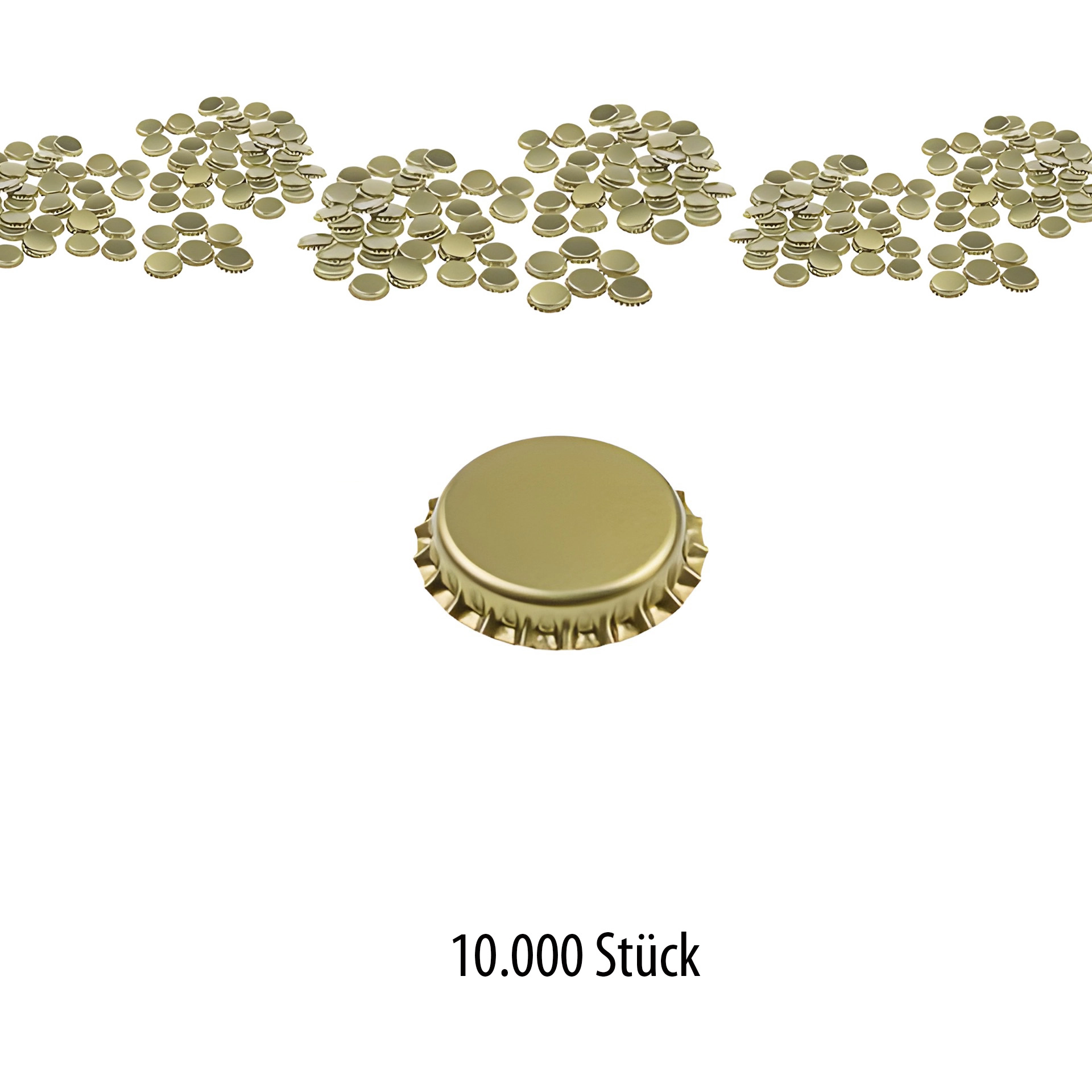 Kronkorken gold (Karton, 10000 Stück)