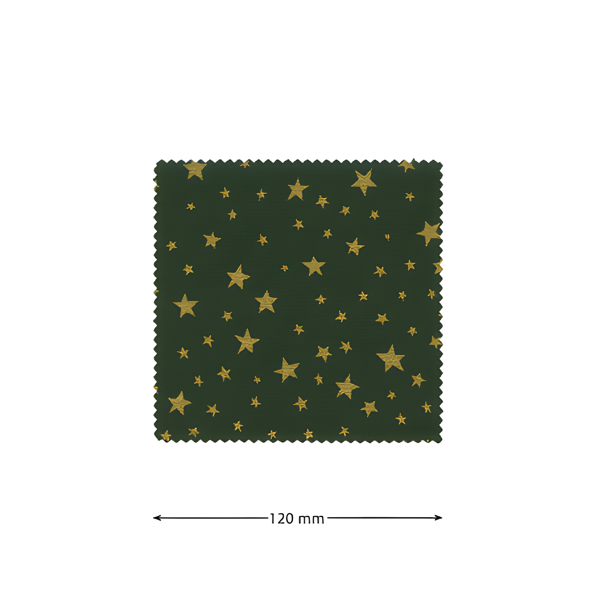 Deckchen 120 mm grün mit goldenen Sternen