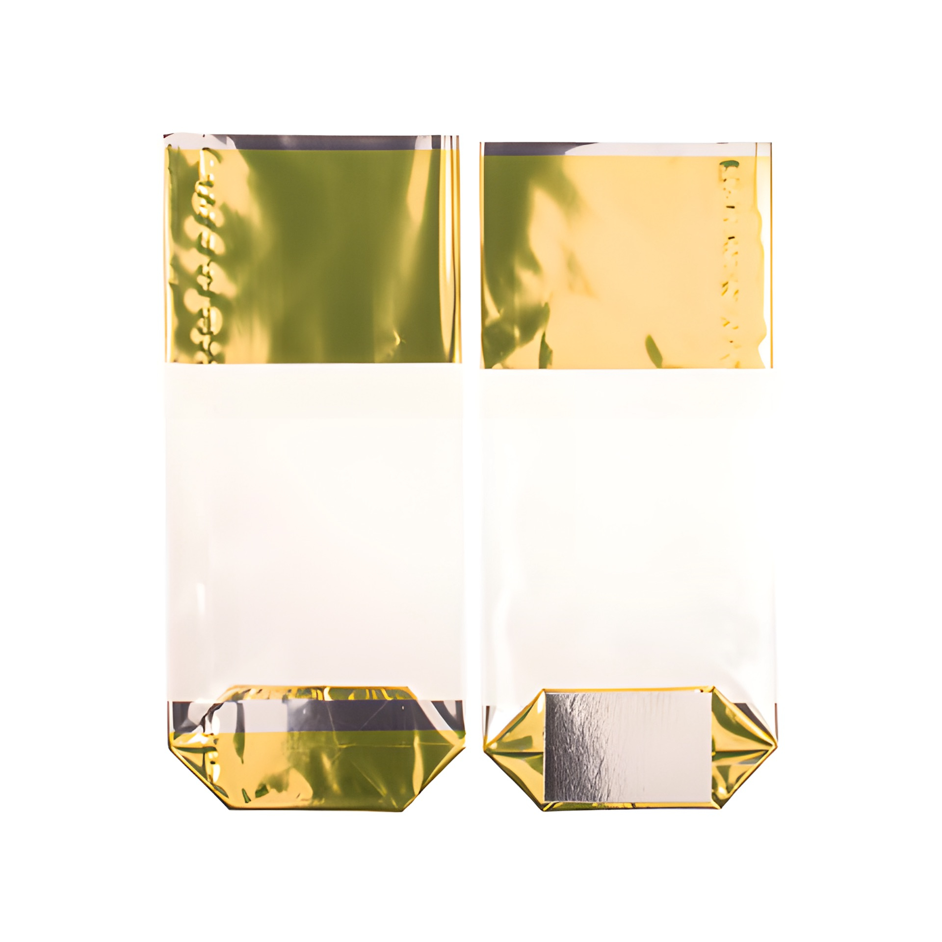 Kreuzbodenbeutel 'Uni gold', 120 x 275 mm, 1000 Stück