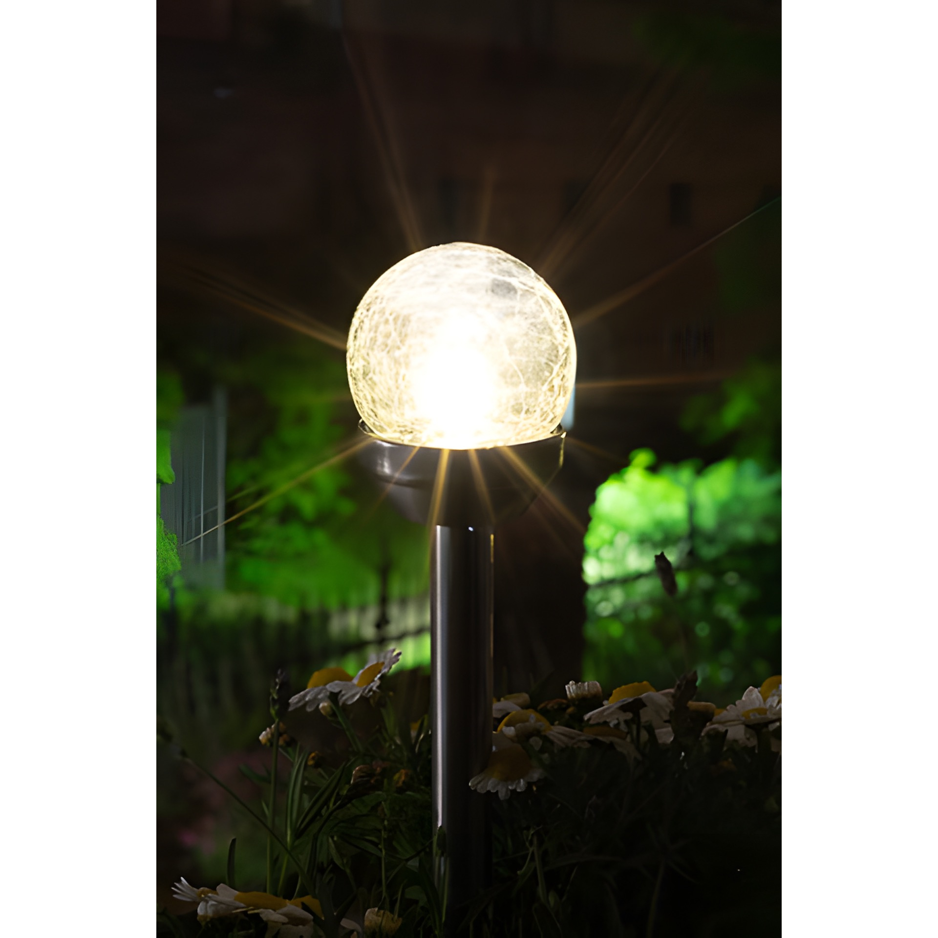 LED Solar Wegleuchte 'Crackle', 6 x 27 cm