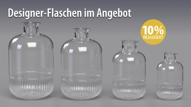 Designer-Flaschen im Angebot - 10 % reduziert