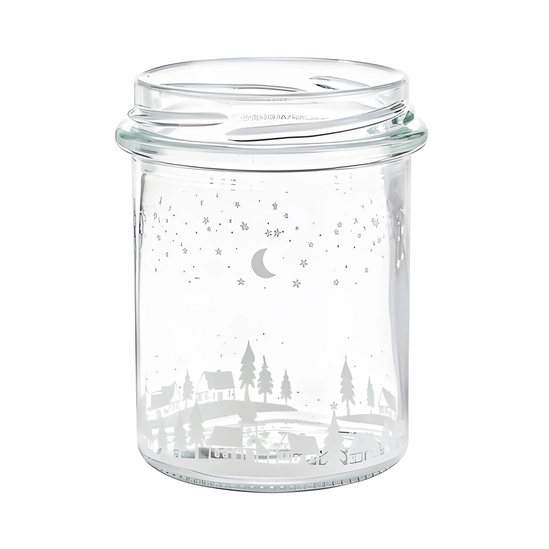 Sturzglas 215 ml 'Winterlandschaft' mit Stoßkante