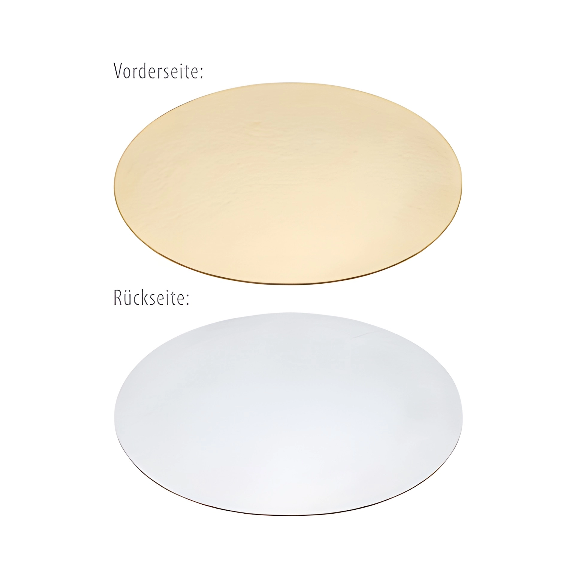 Pappscheibe Ø 200 mm gold/silber, 250 Stück
