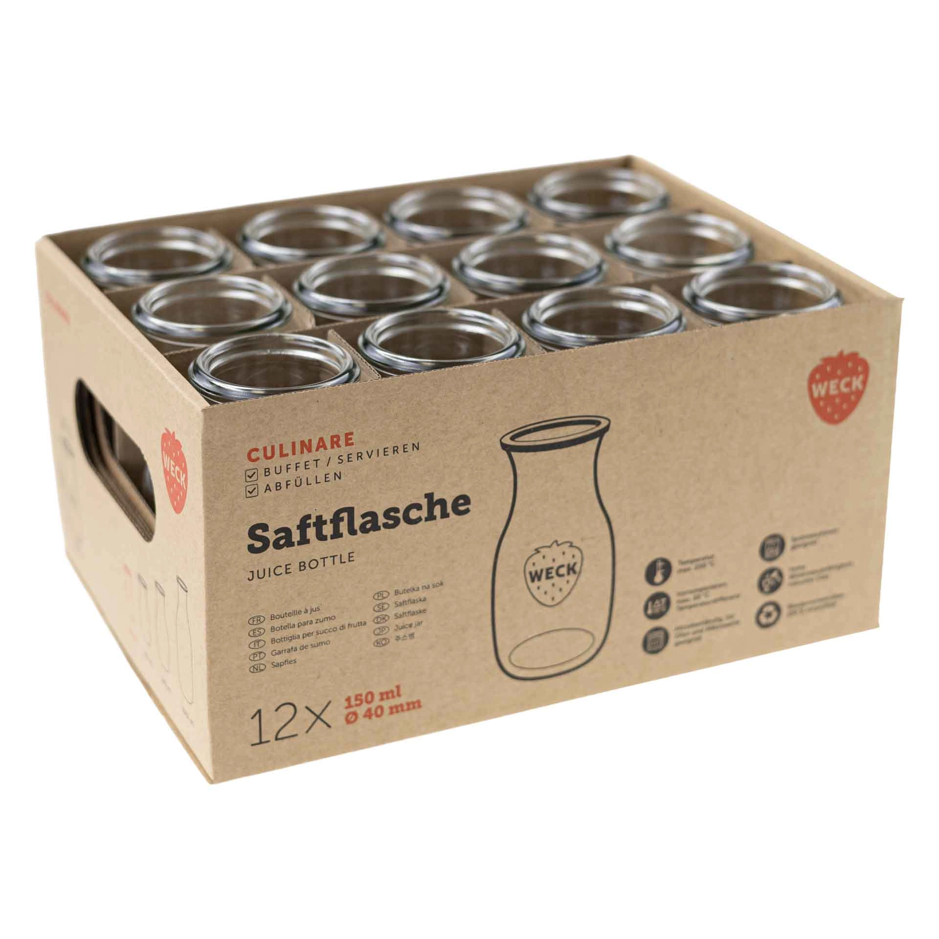 WECK Culinare Glaskaraffe 125 ml, 12er Karton