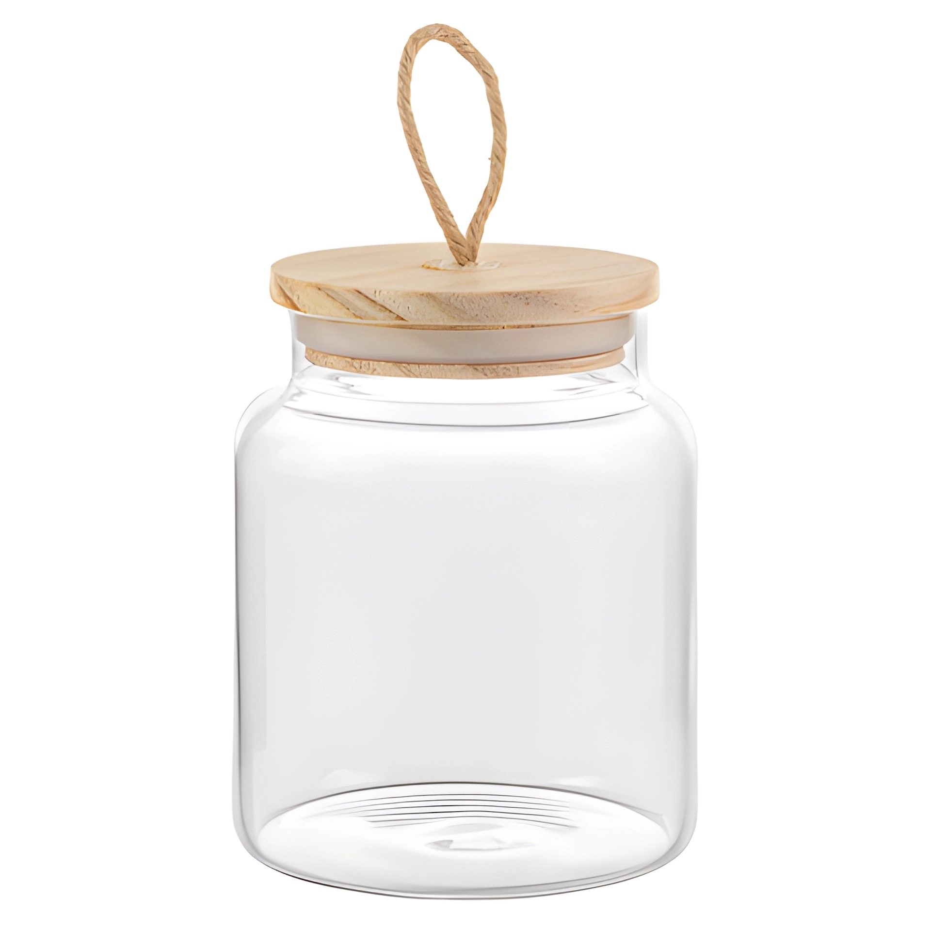 Vorratsglas 650 ml mit Holzdeckel (Karton, 24 Stück)