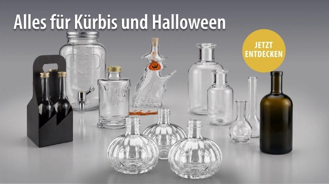 Alles für Kürbis und Halloween - z. B. mit der Kürbisflasche 50 ml