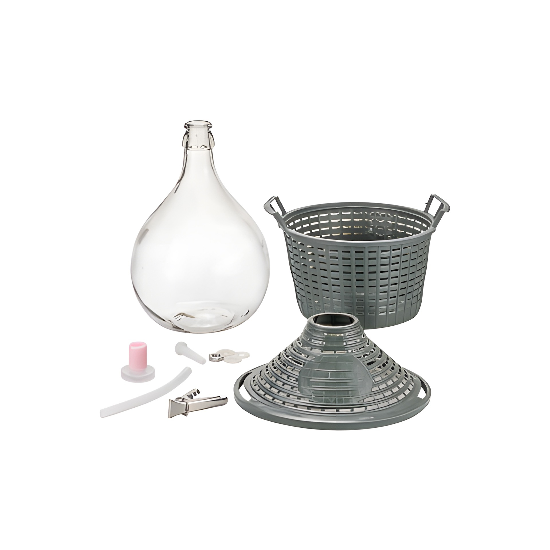 Glasballon 5000 ml gebohrt mit Ablassgarnitur