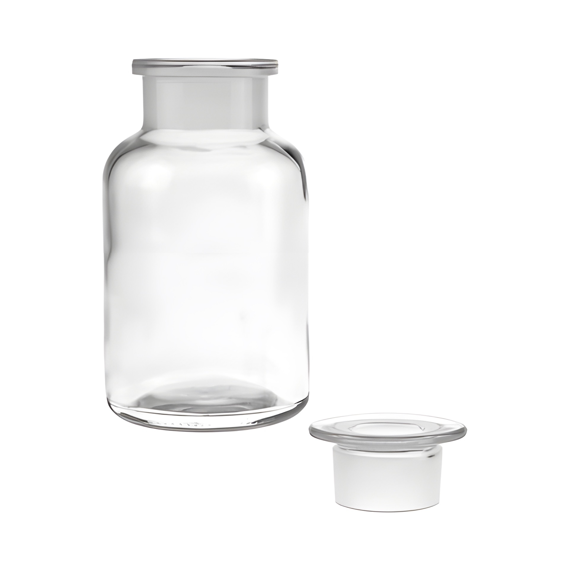 Apothekerflasche mit Glasstopfen 1000 ml weiß (Karton, 10 Stück)