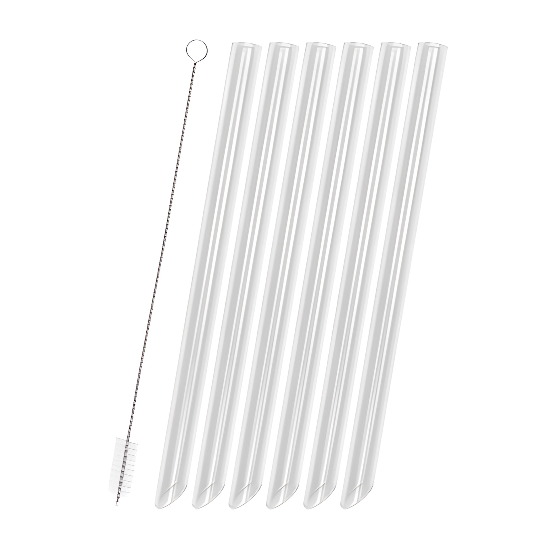Bubble Tea Glastrinkhalme 21 cm, Ø 14 mm, 6 Stück