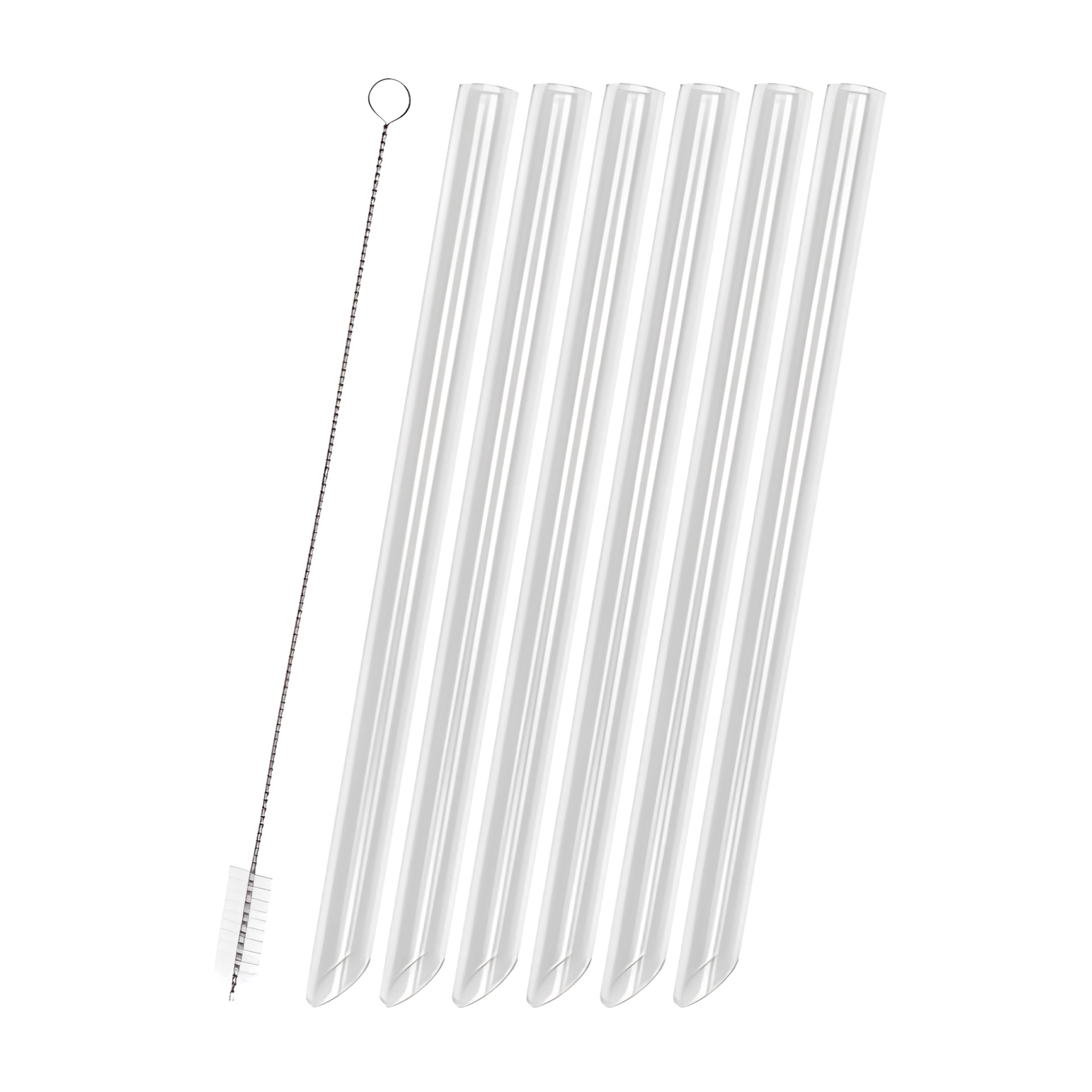 Bubble Tea Glastrinkhalme 21 cm, Ø 14 mm, 6 Stück