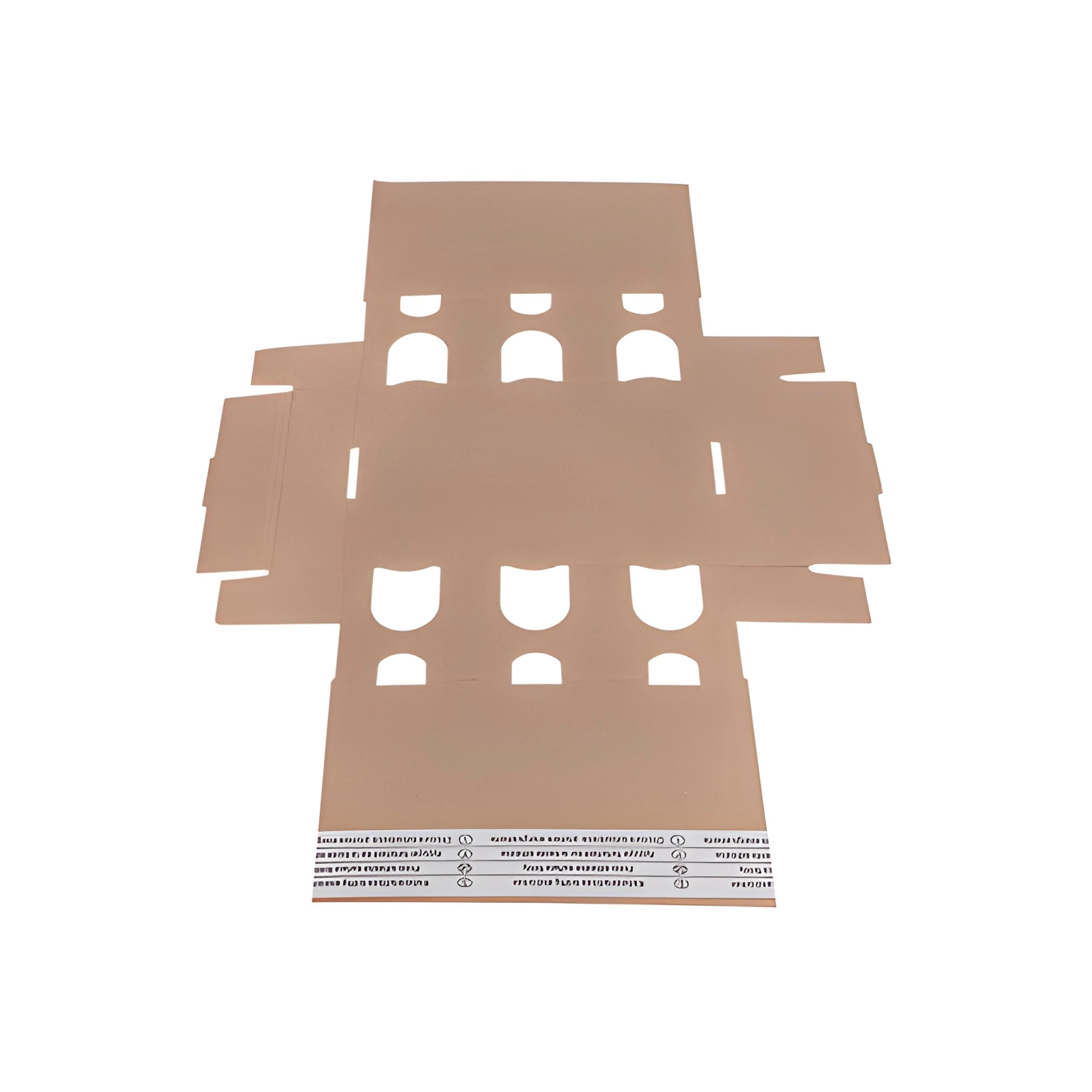 Sichtfensterkarton 6er 215 x 145 x 78 mm natur, selbstklebend