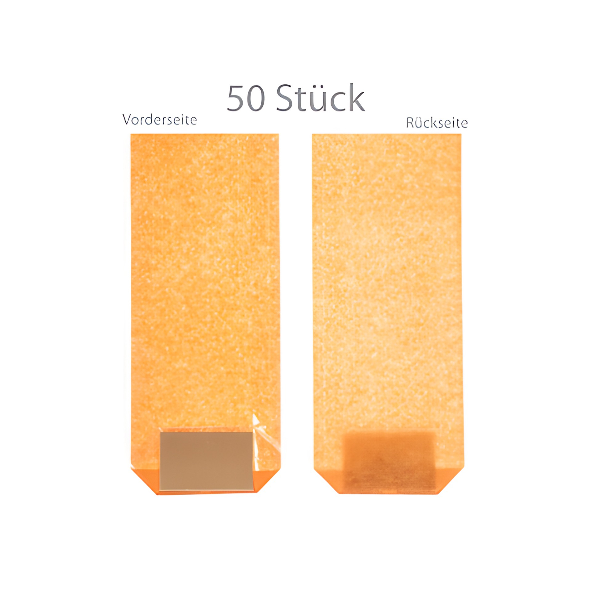 Kreuzbodenbeutel Jute-Optik orange 100 x 220 mm,   50 Stück