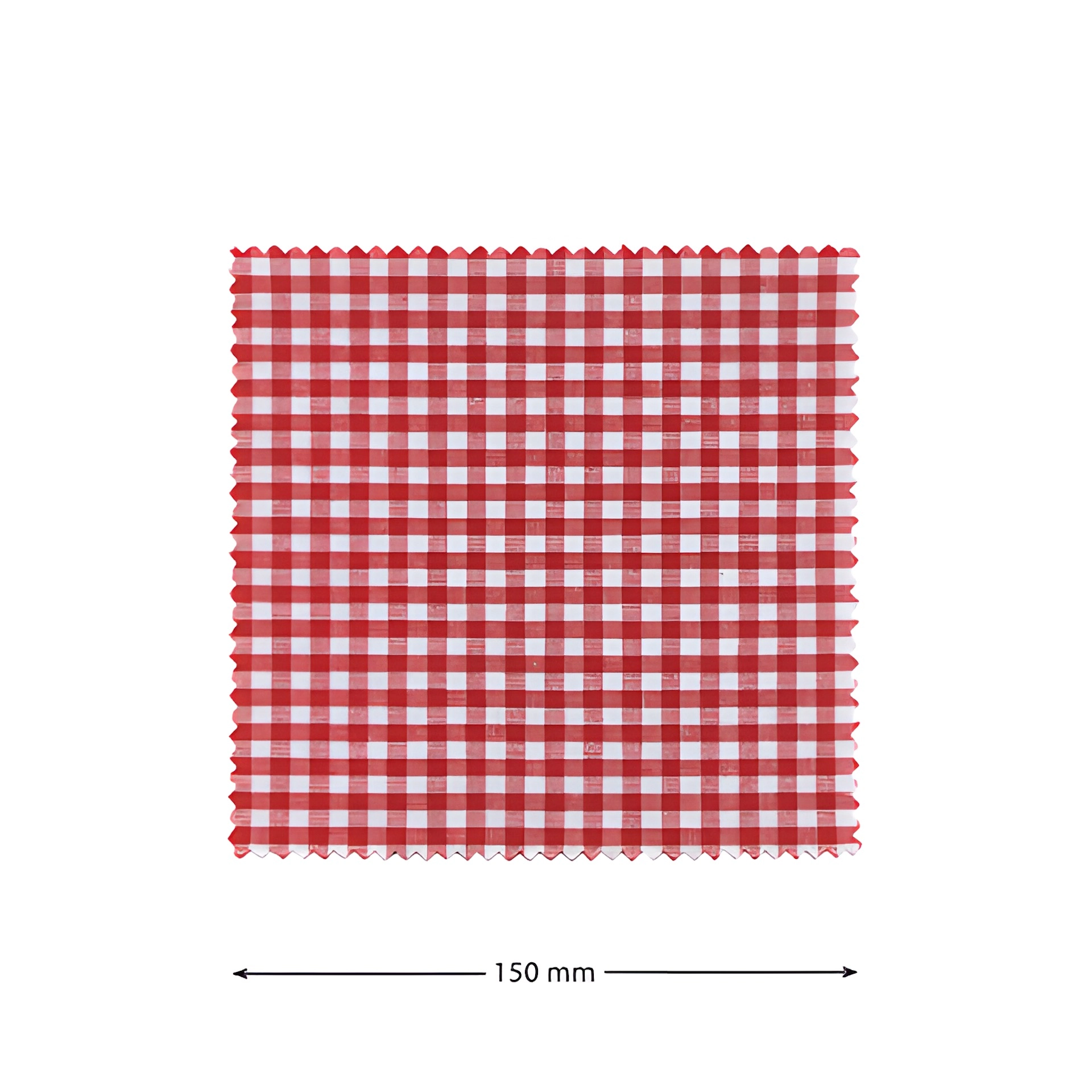 Deckchen 150 mm rot kariert (Karton, 5000 Stück)