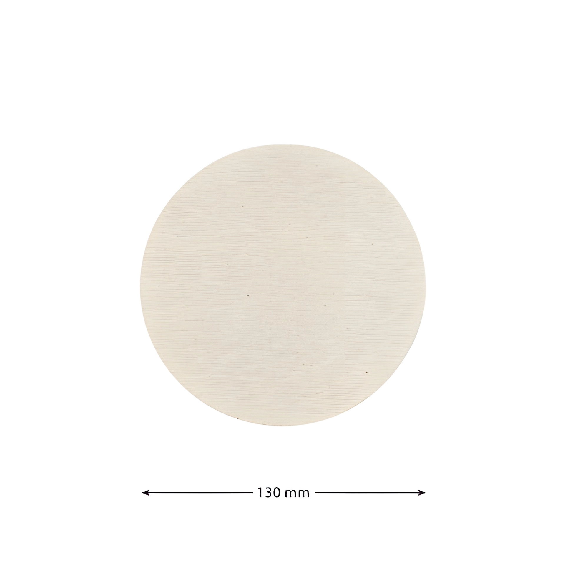 Deckchen 130 mm natur rund