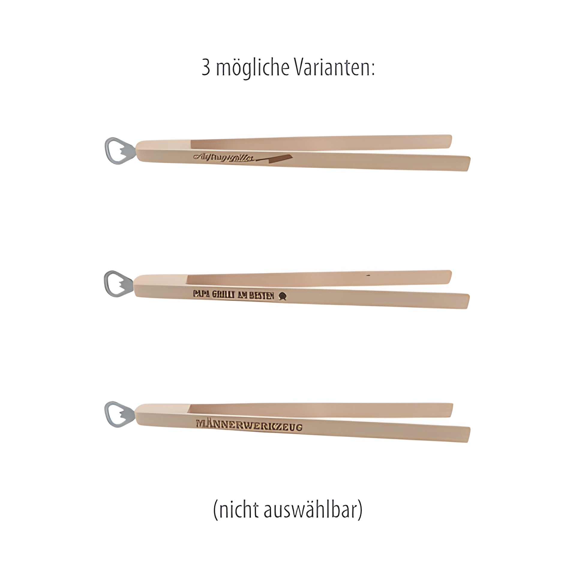 Grillzange mit Flaschenöffner, 42 cm